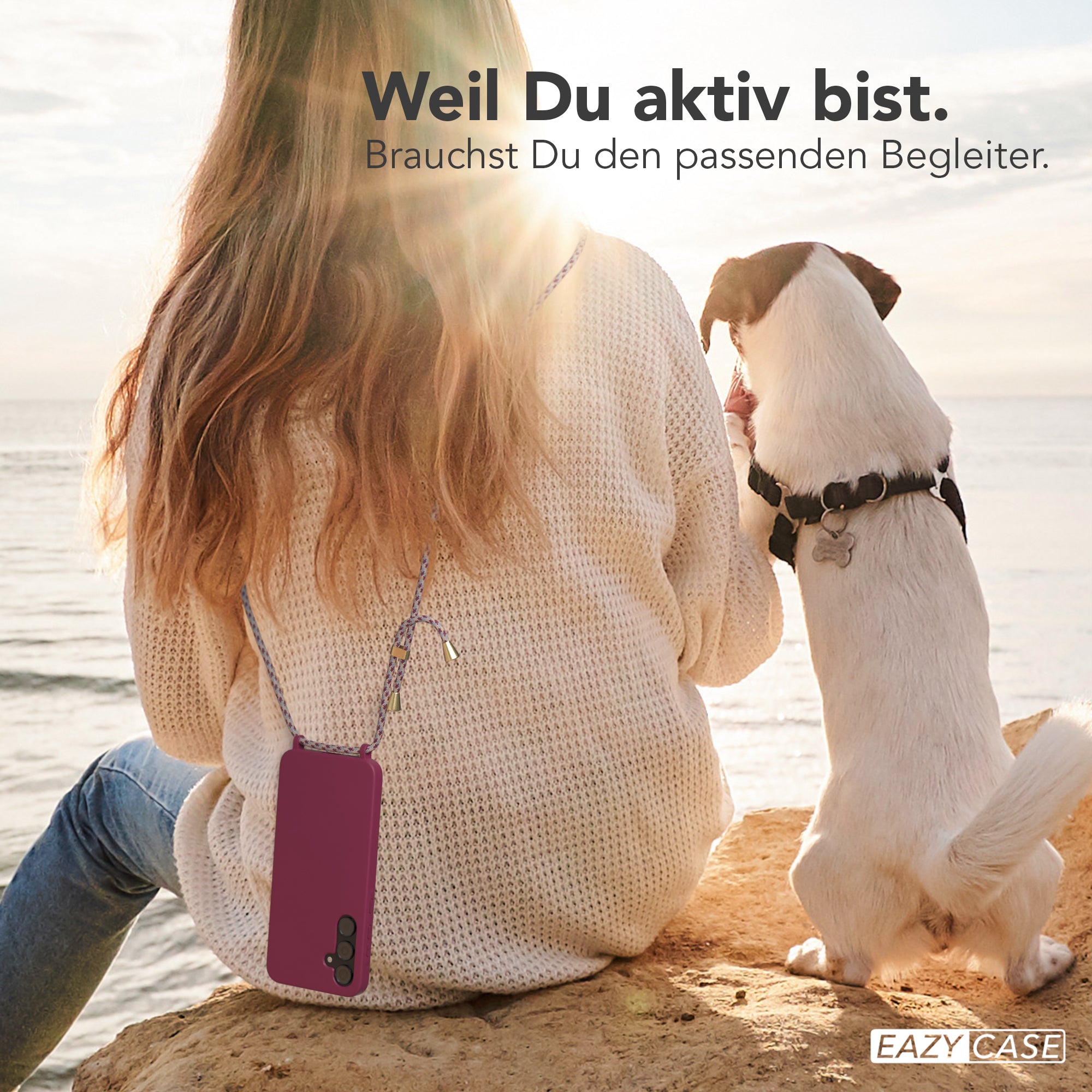 Galaxy A55 Silikonhülle + Kordel