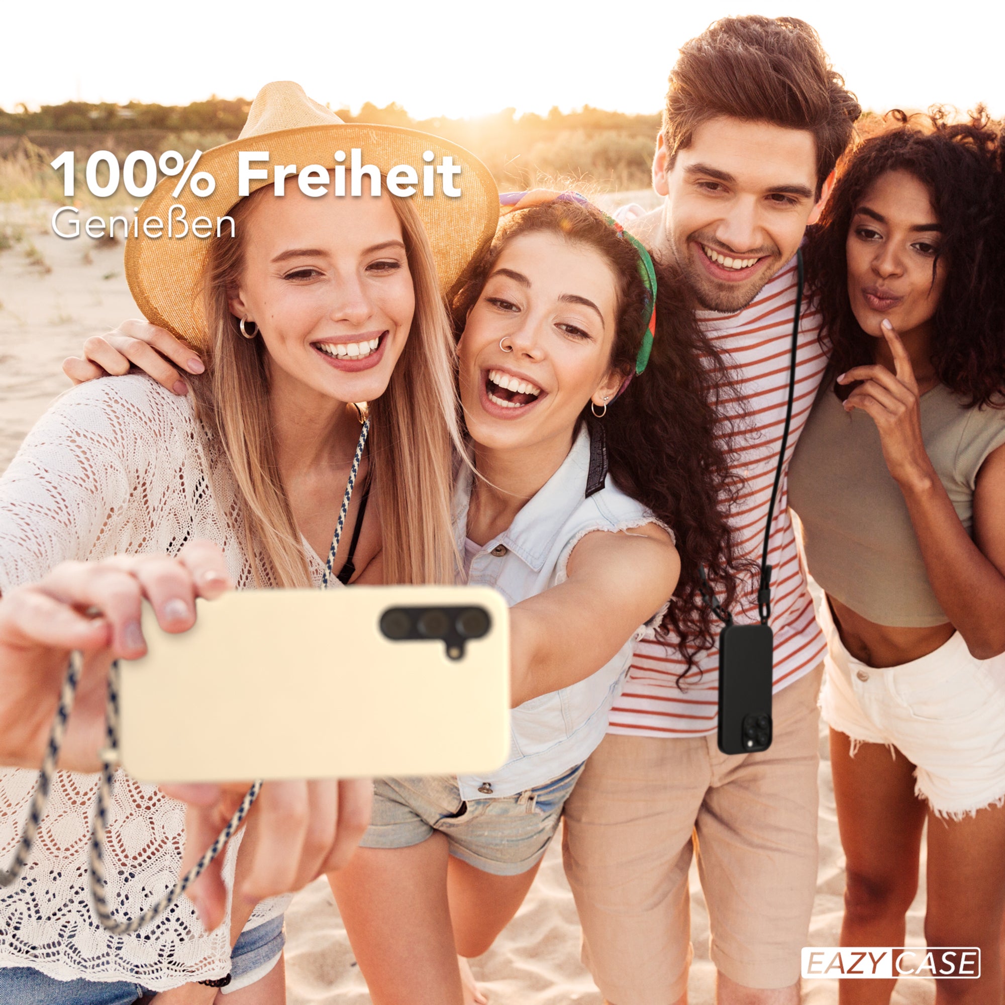Galaxy A55 Silikonhülle + Kordel