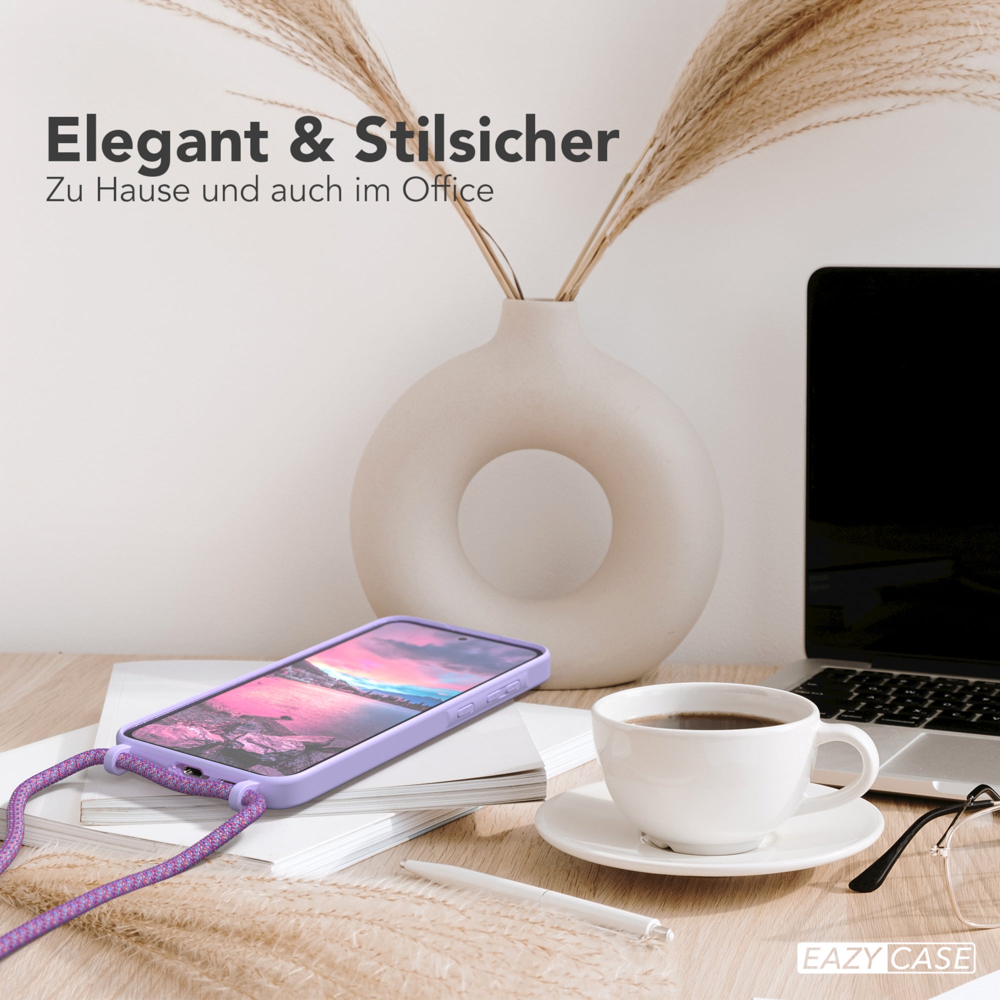 Galaxy A55 Silikonhülle + Kordel