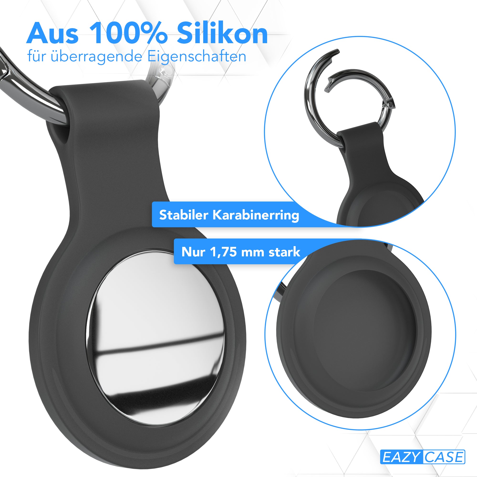 AirTag 3x Schlüsselanhänger Silikon kurz