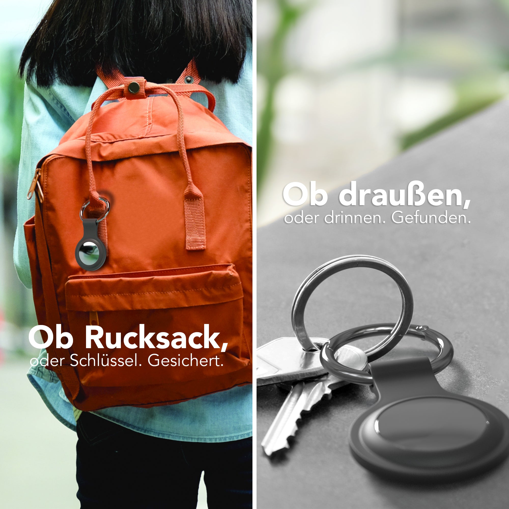 AirTag 3x Schlüsselanhänger Silikon kurz