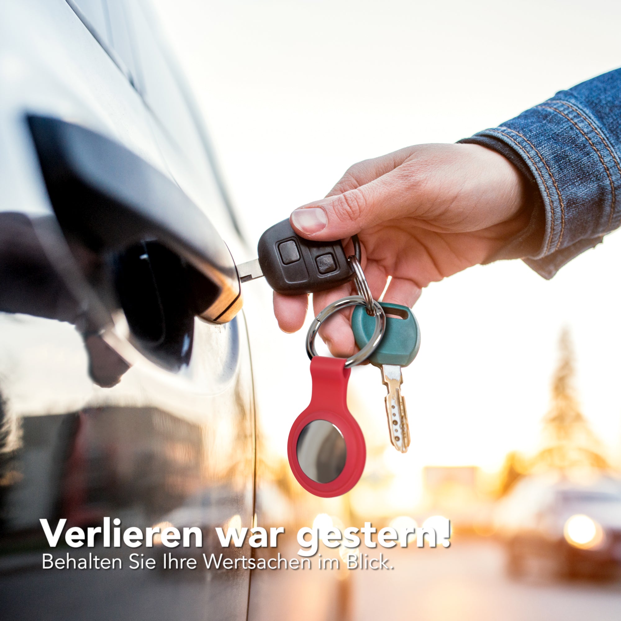 AirTag 3x Schlüsselanhänger Silikon kurz