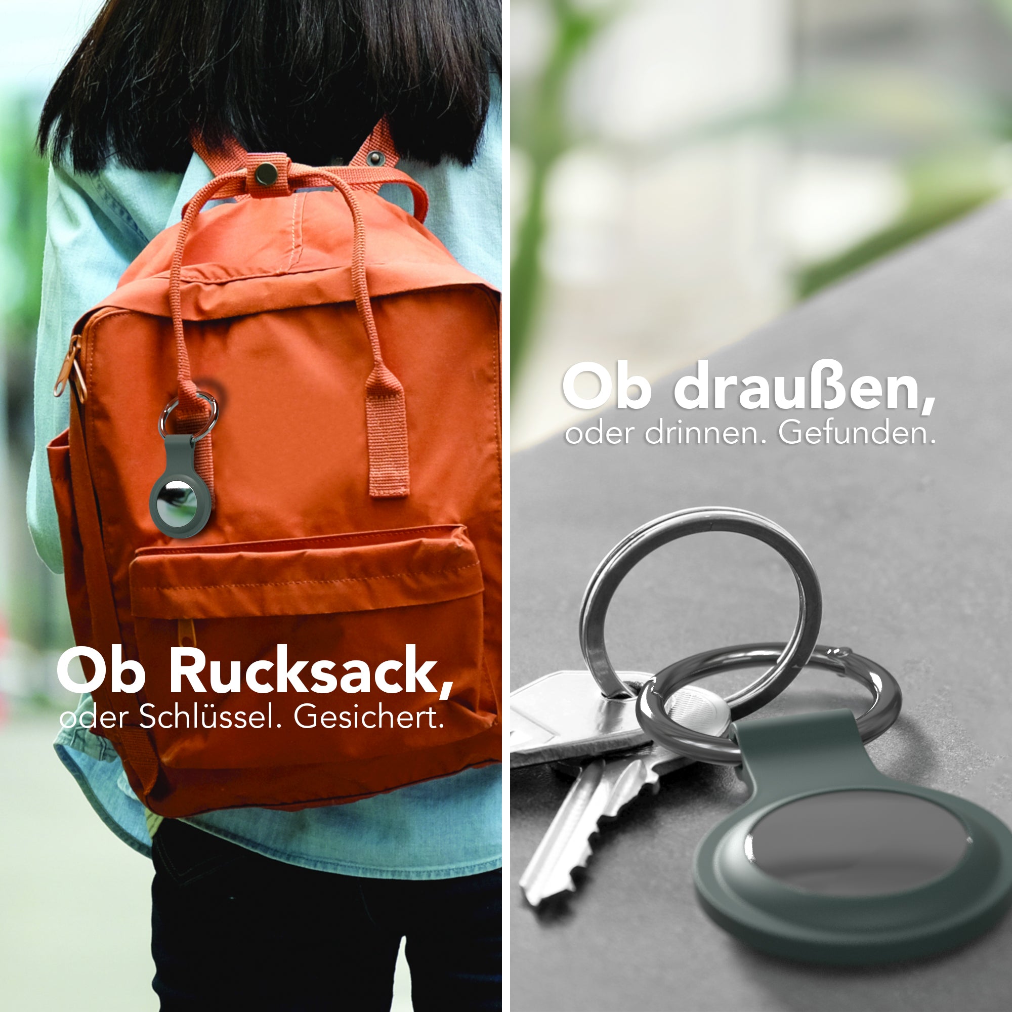 AirTag 3x Schlüsselanhänger Silikon kurz