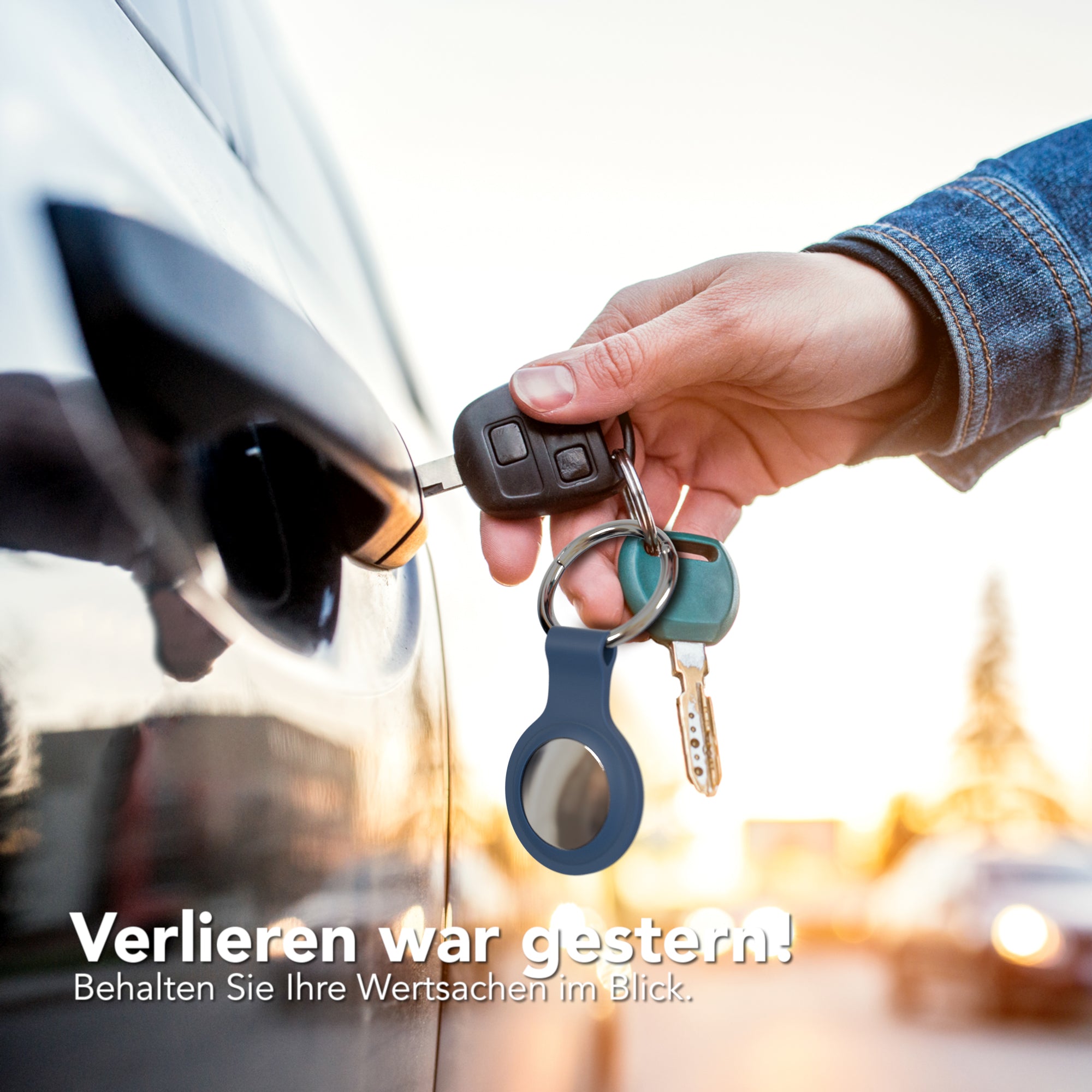 AirTag 3x Schlüsselanhänger Silikon kurz