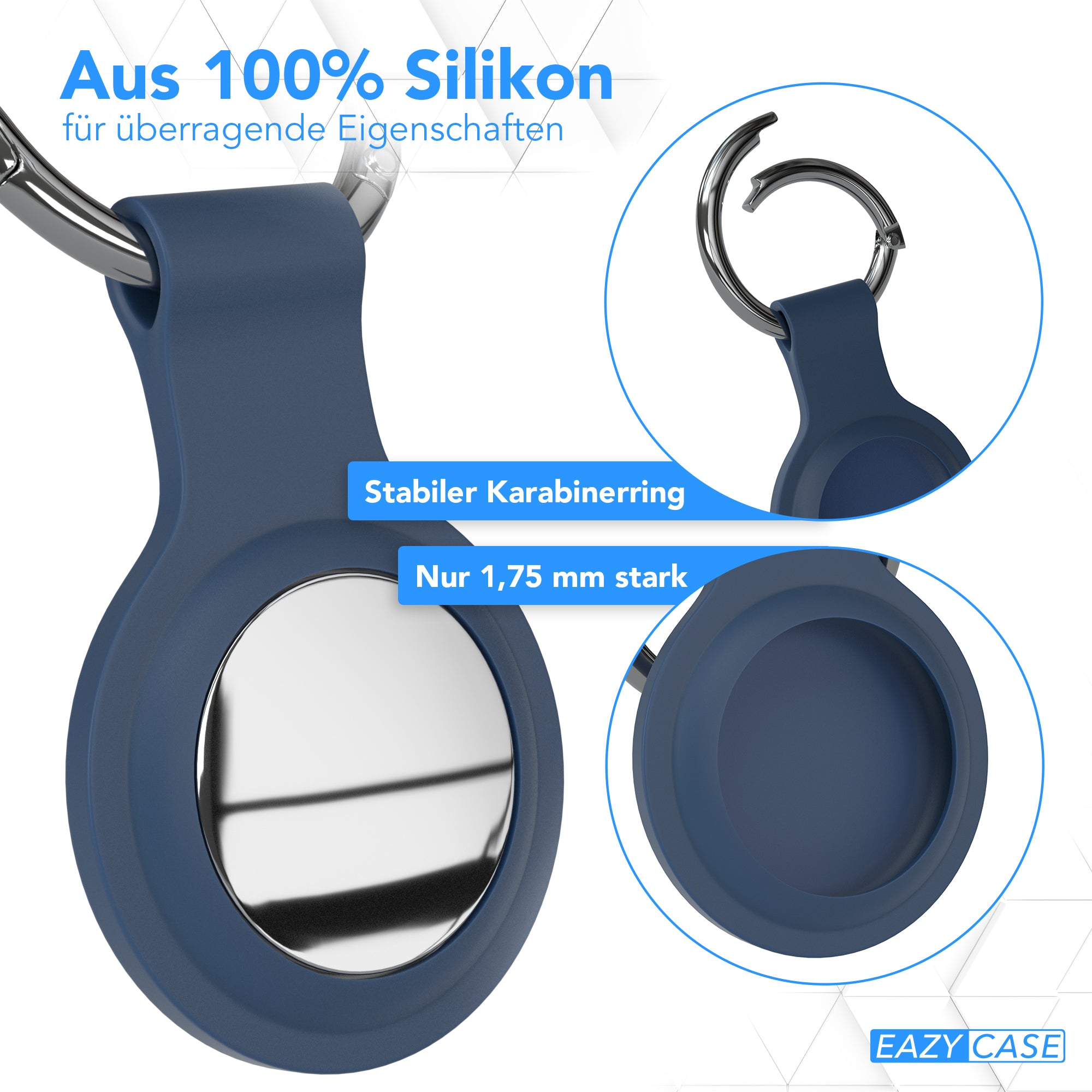 AirTag 3x Schlüsselanhänger Silikon kurz