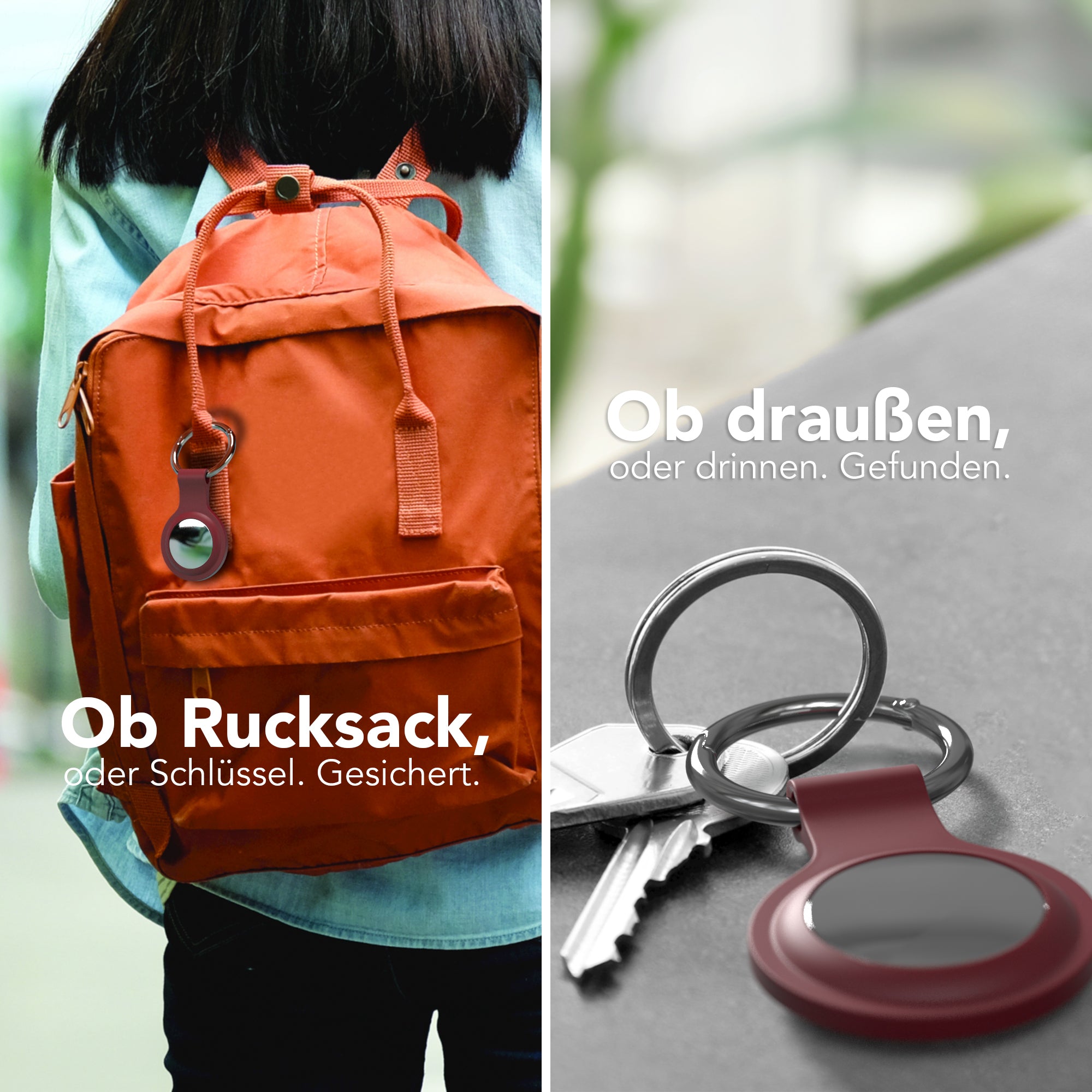 AirTag 3x Schlüsselanhänger Silikon kurz