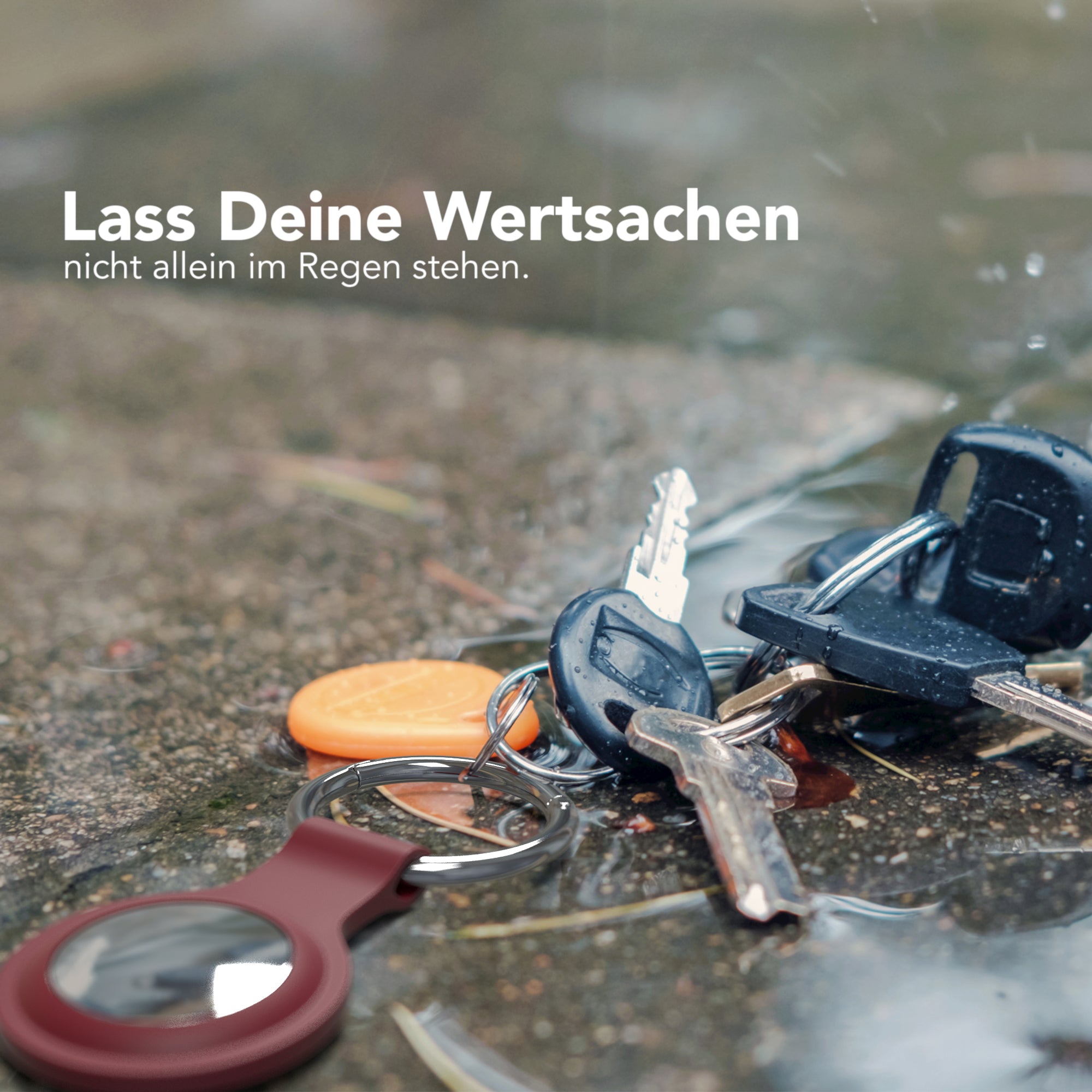 AirTag 3x Schlüsselanhänger Silikon kurz