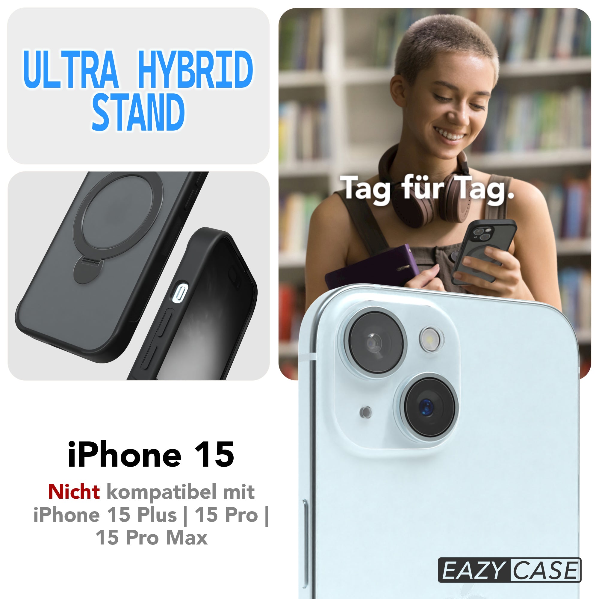 iPhone 15 Outdoor Hülle + drehbarer Ring mit MagSafe