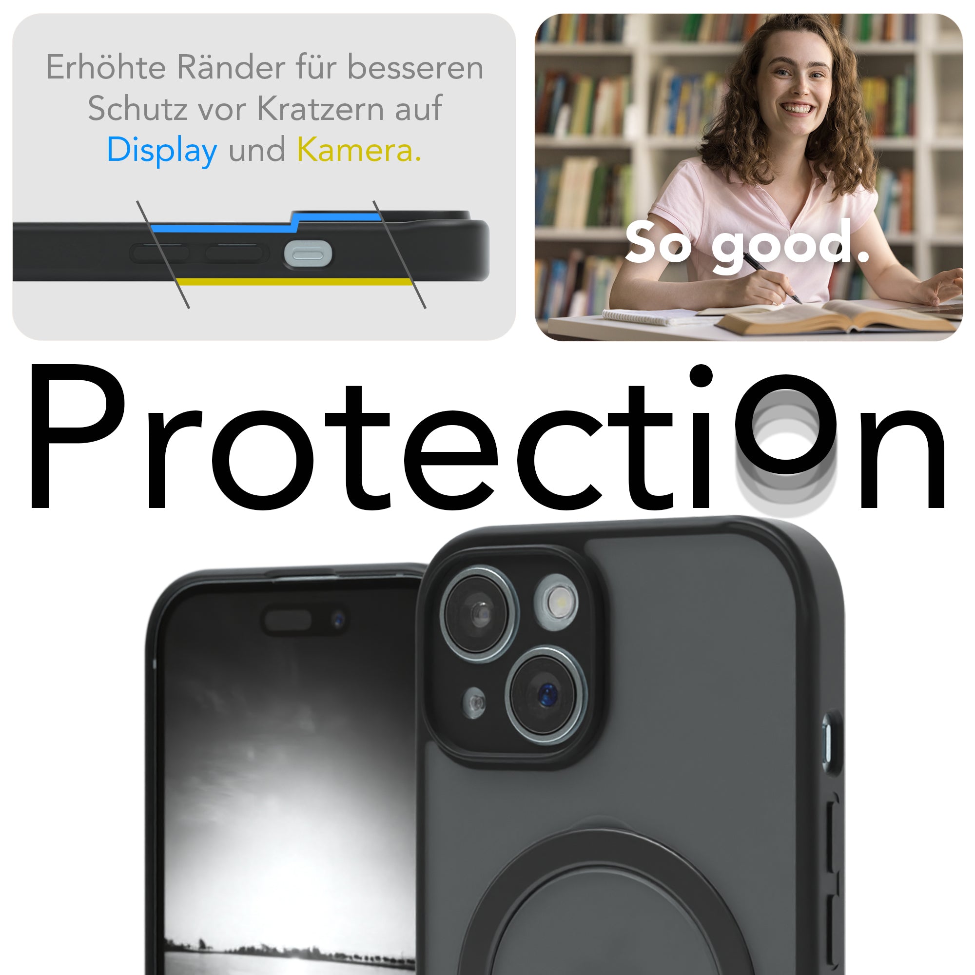 iPhone 15 Outdoor Hülle + drehbarer Ring mit MagSafe