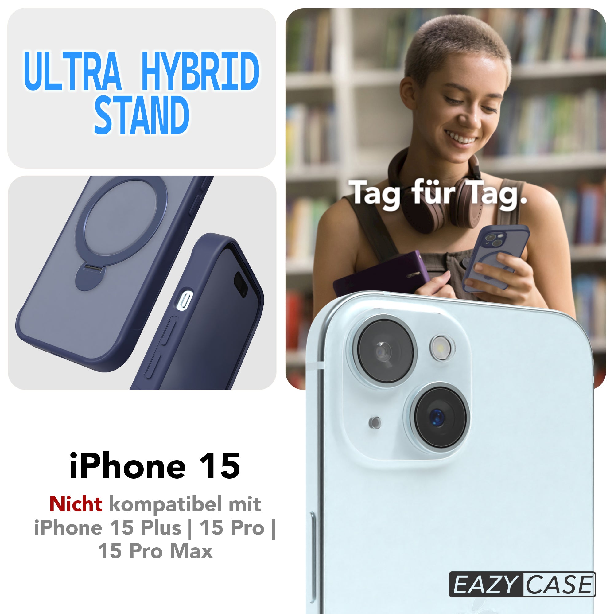 iPhone 15 Outdoor Hülle + drehbarer Ring mit MagSafe