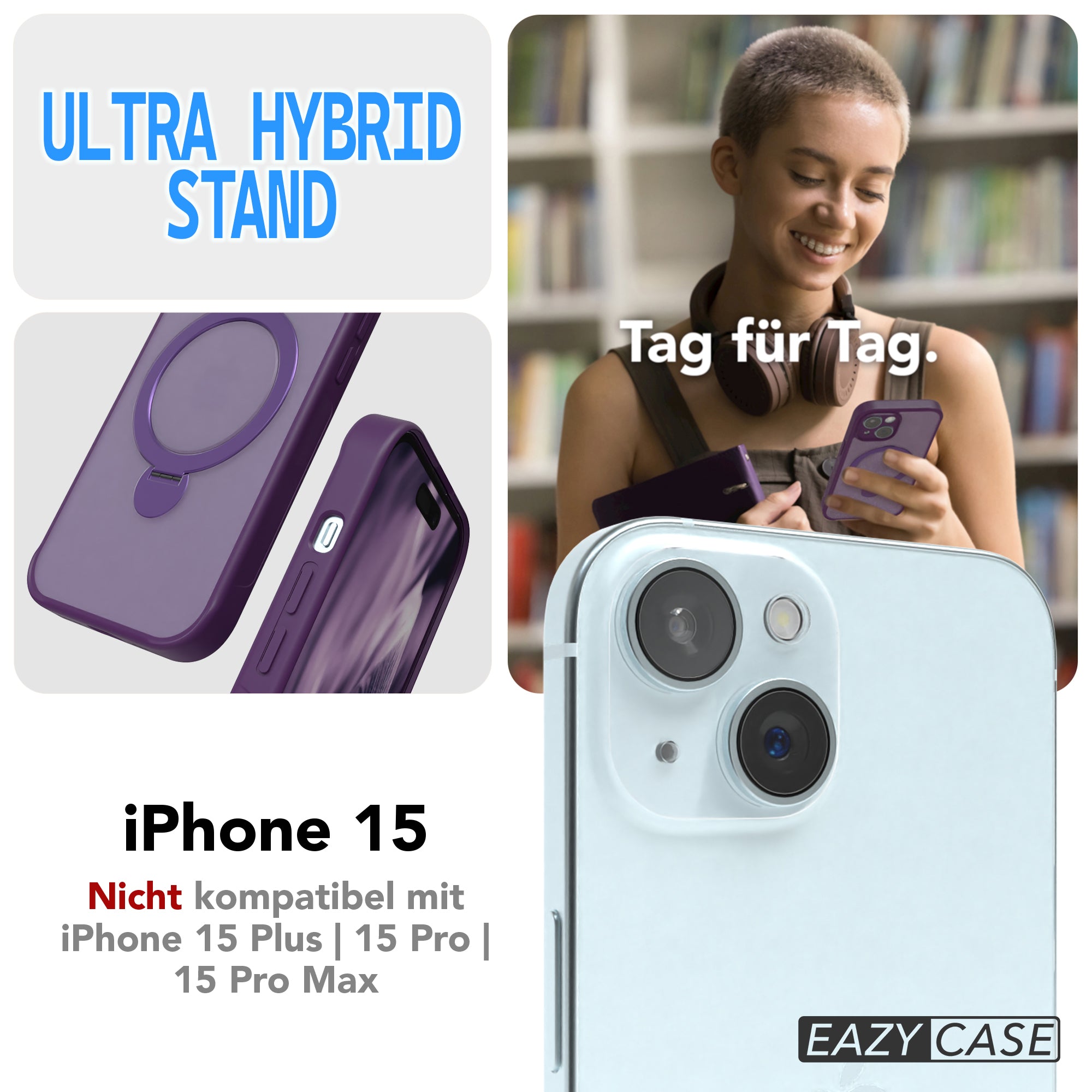 iPhone 15 Outdoor Hülle + drehbarer Ring mit MagSafe