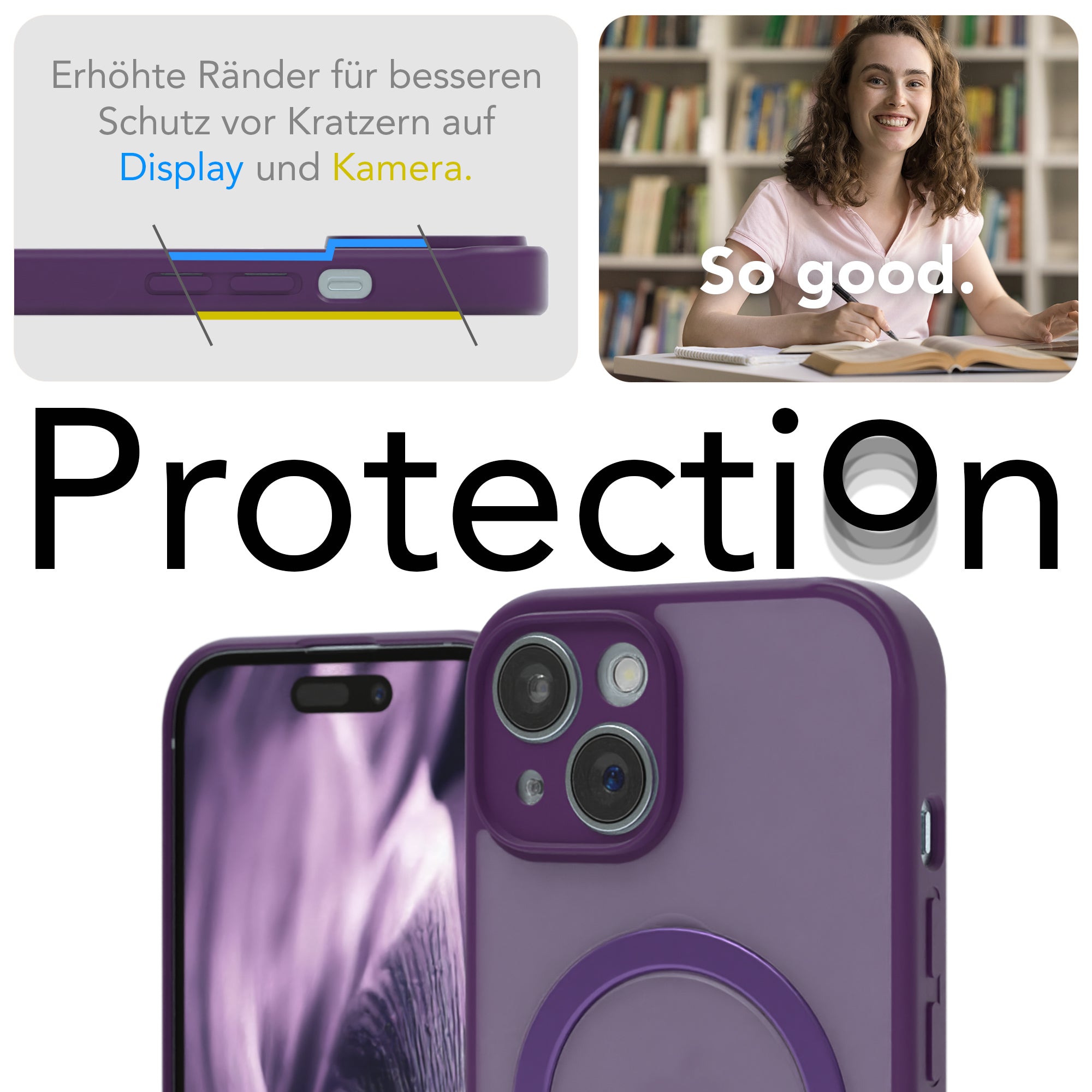 iPhone 15 Outdoor Hülle + drehbarer Ring mit MagSafe