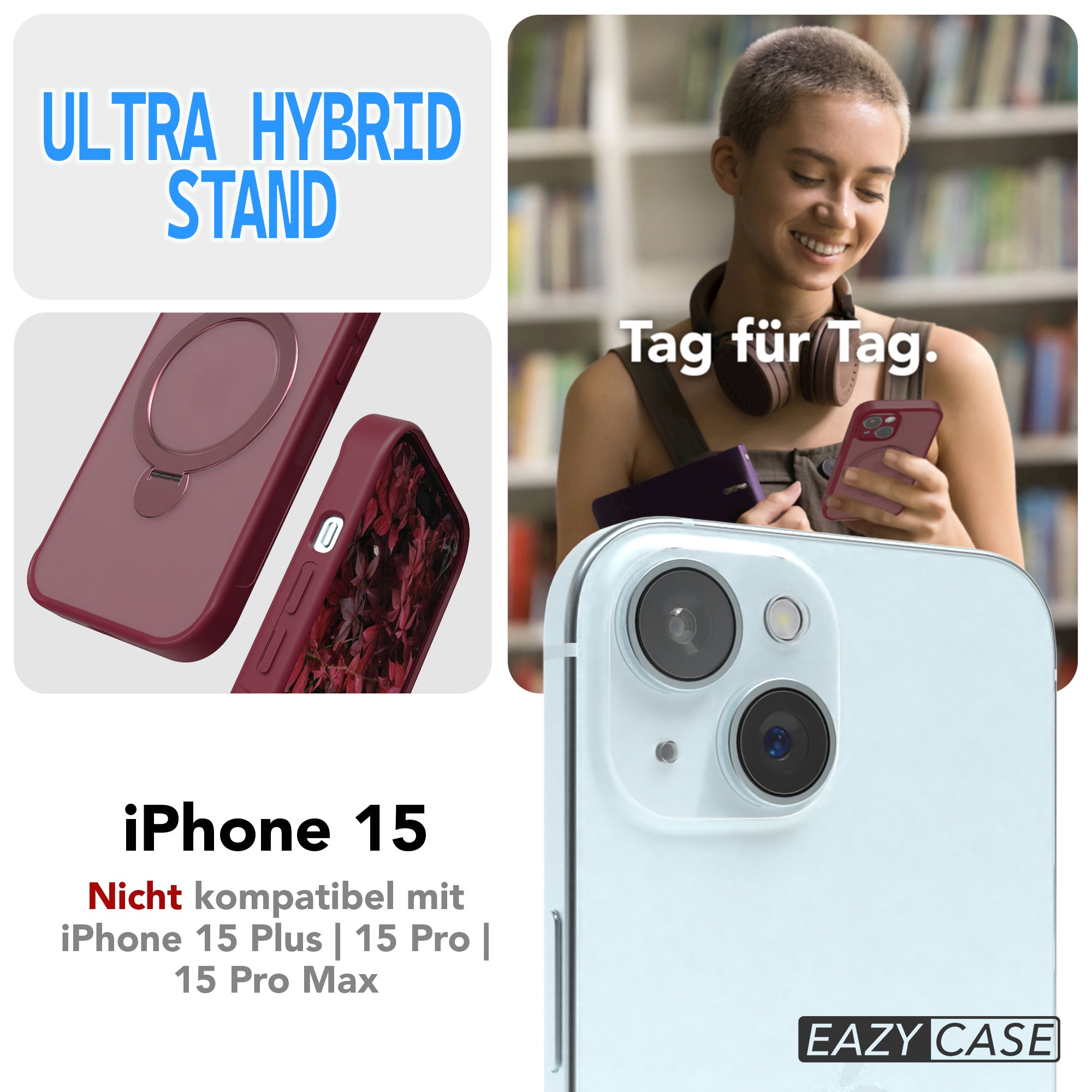 iPhone 15 Outdoor Hülle + drehbarer Ring mit MagSafe