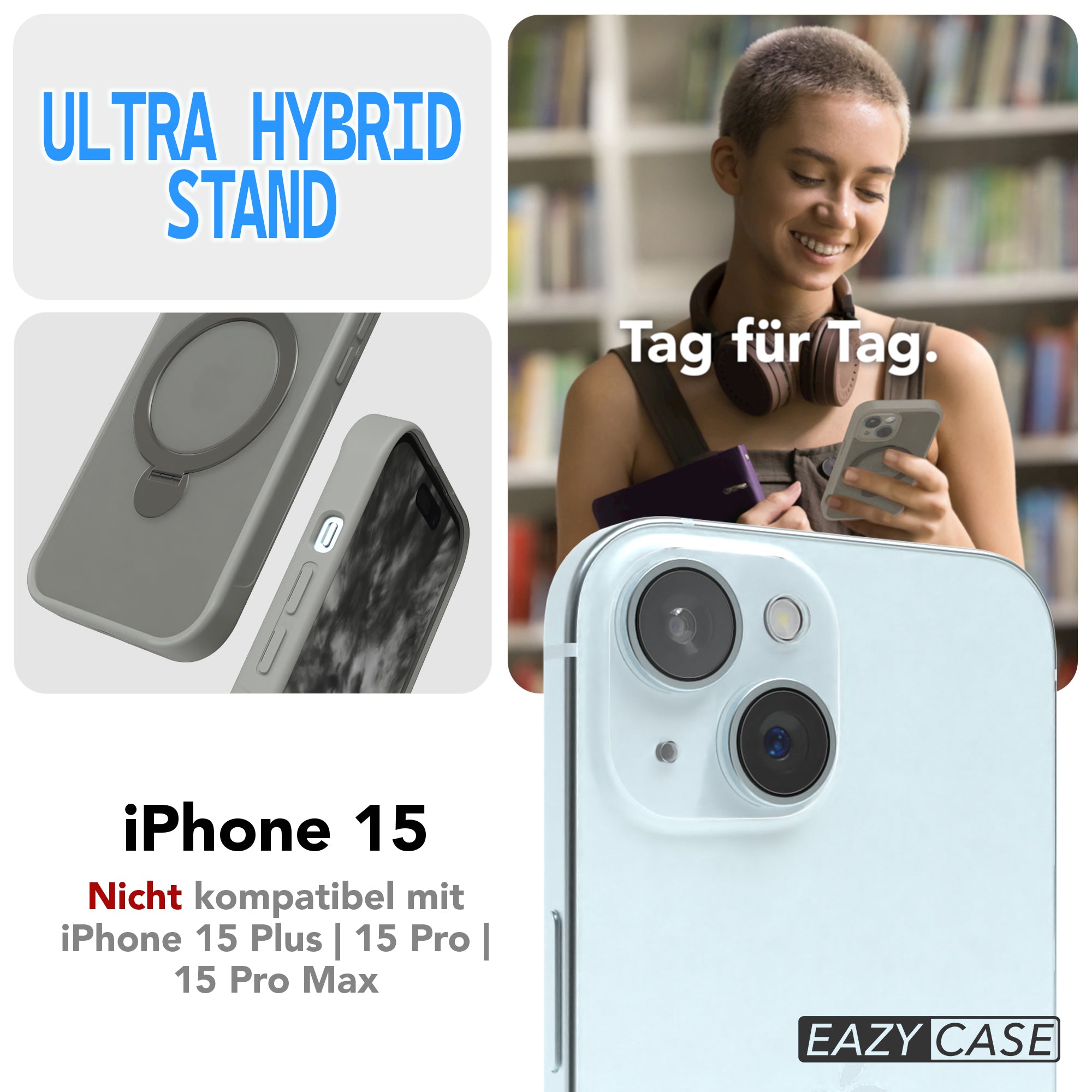 iPhone 15 Outdoor Hülle + drehbarer Ring mit MagSafe