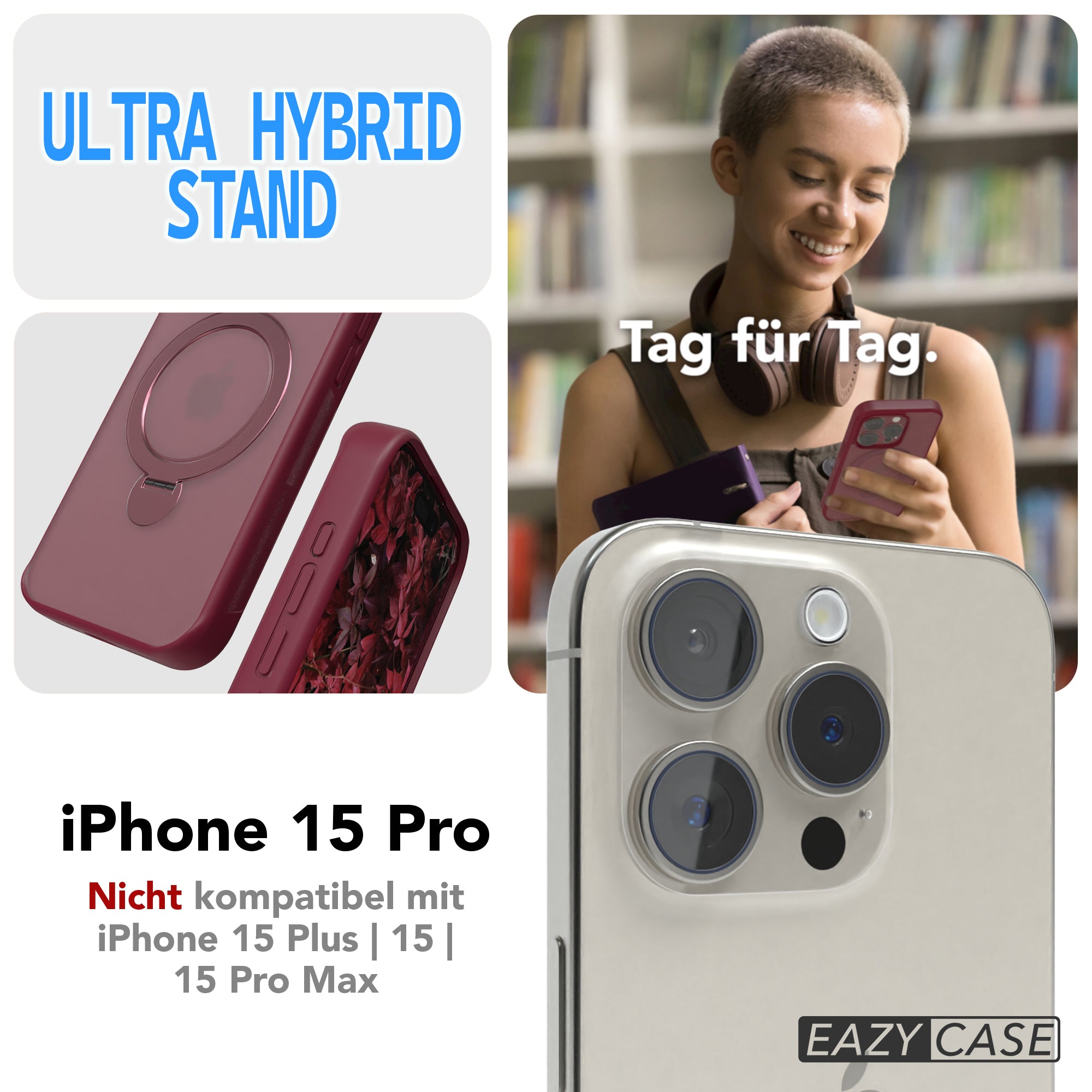iPhone 15 Pro Outdoor Hülle + drehbarer Ring mit MagSafe