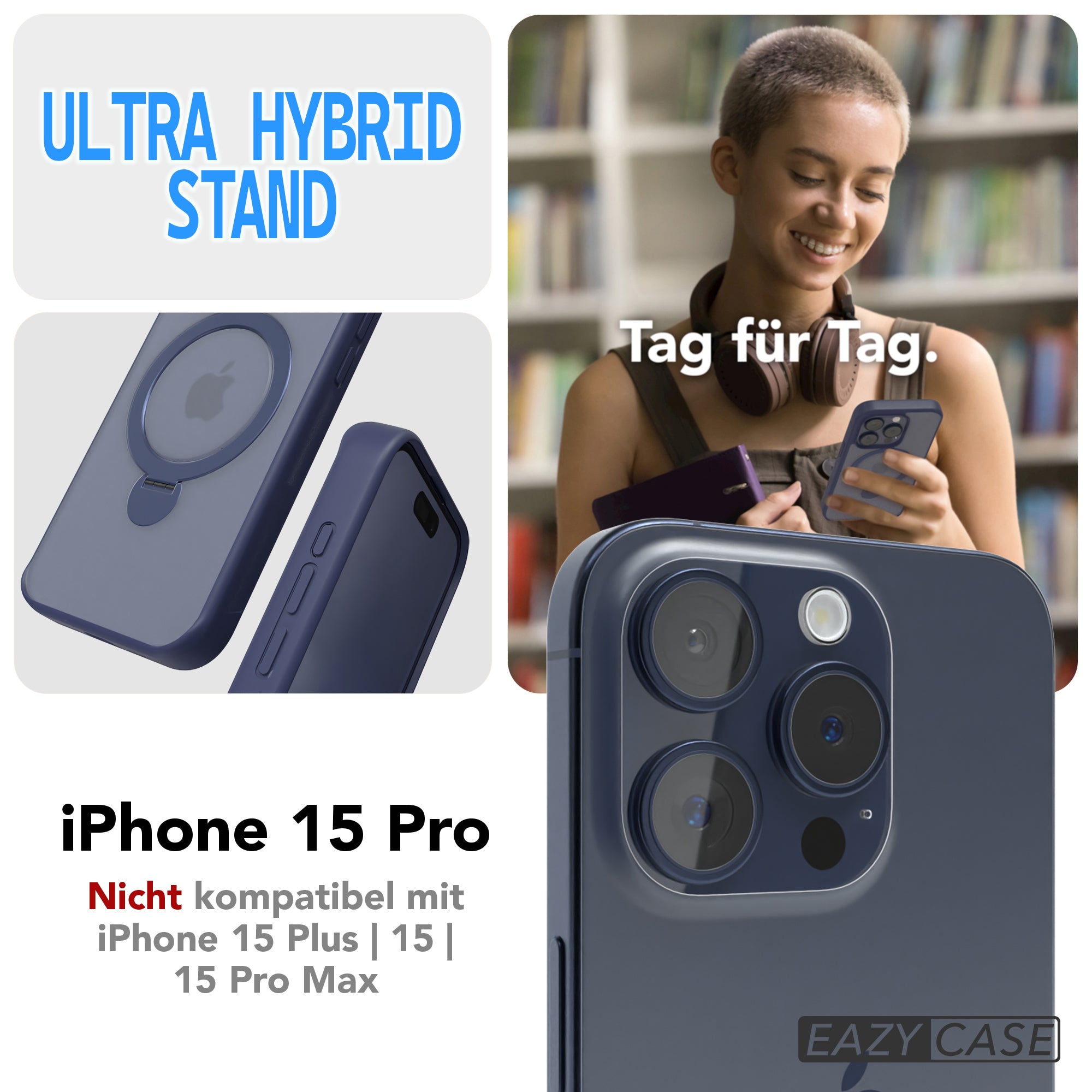iPhone 15 Pro Outdoor Hülle + drehbarer Ring mit MagSafe