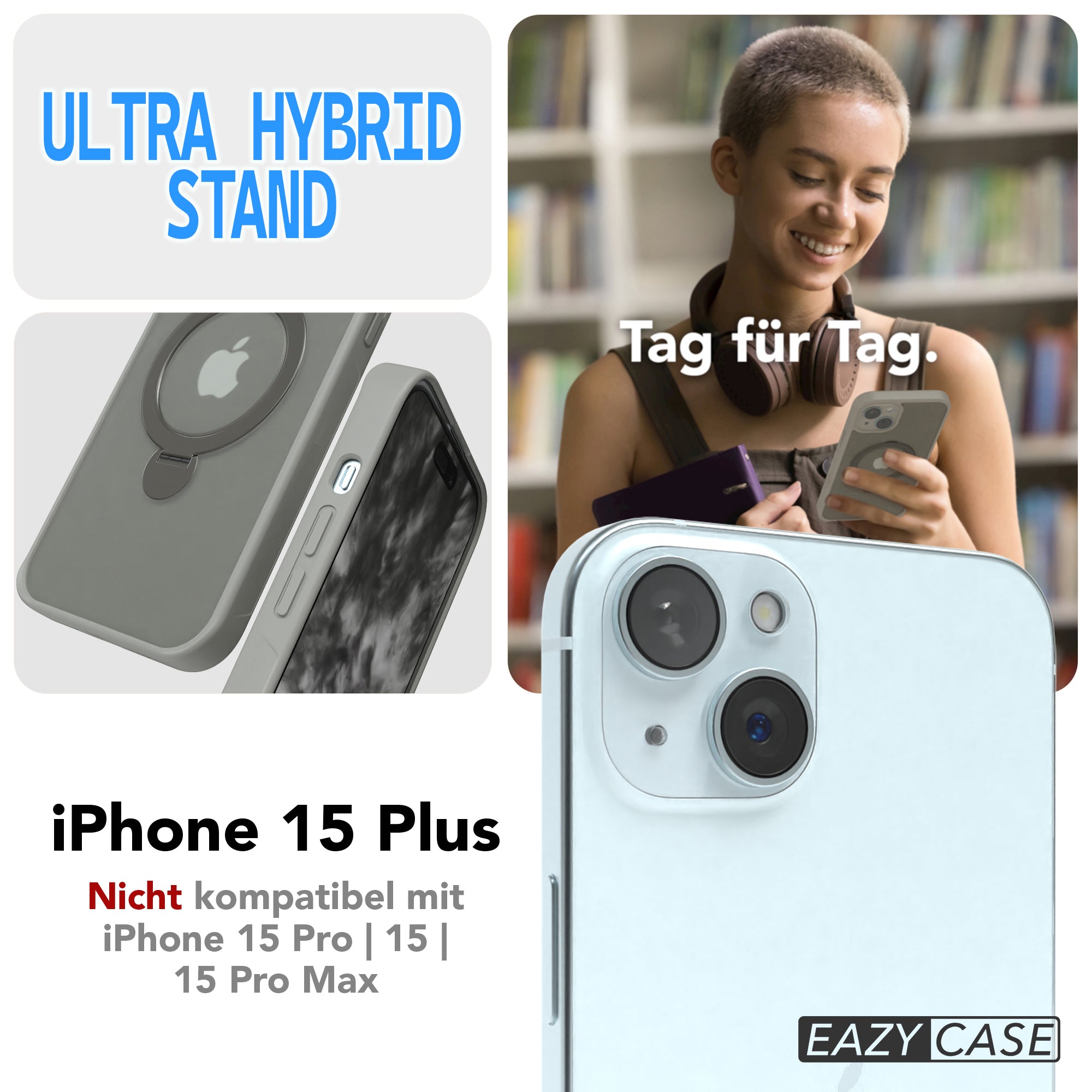 iPhone 15 Plus Outdoor Hülle + drehbarer Ring mit MagSafe