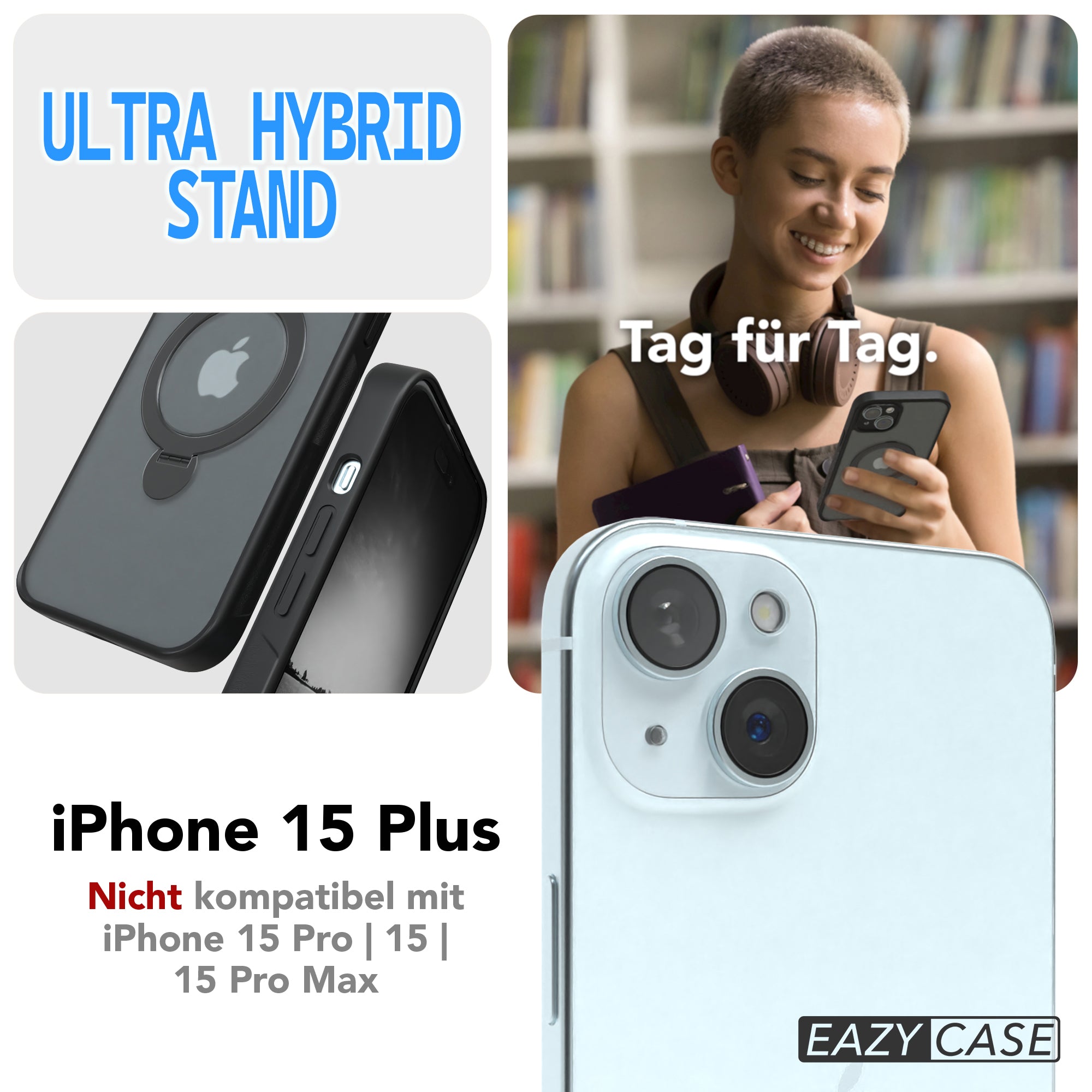 iPhone 15 Plus Outdoor Hülle + drehbarer Ring mit MagSafe
