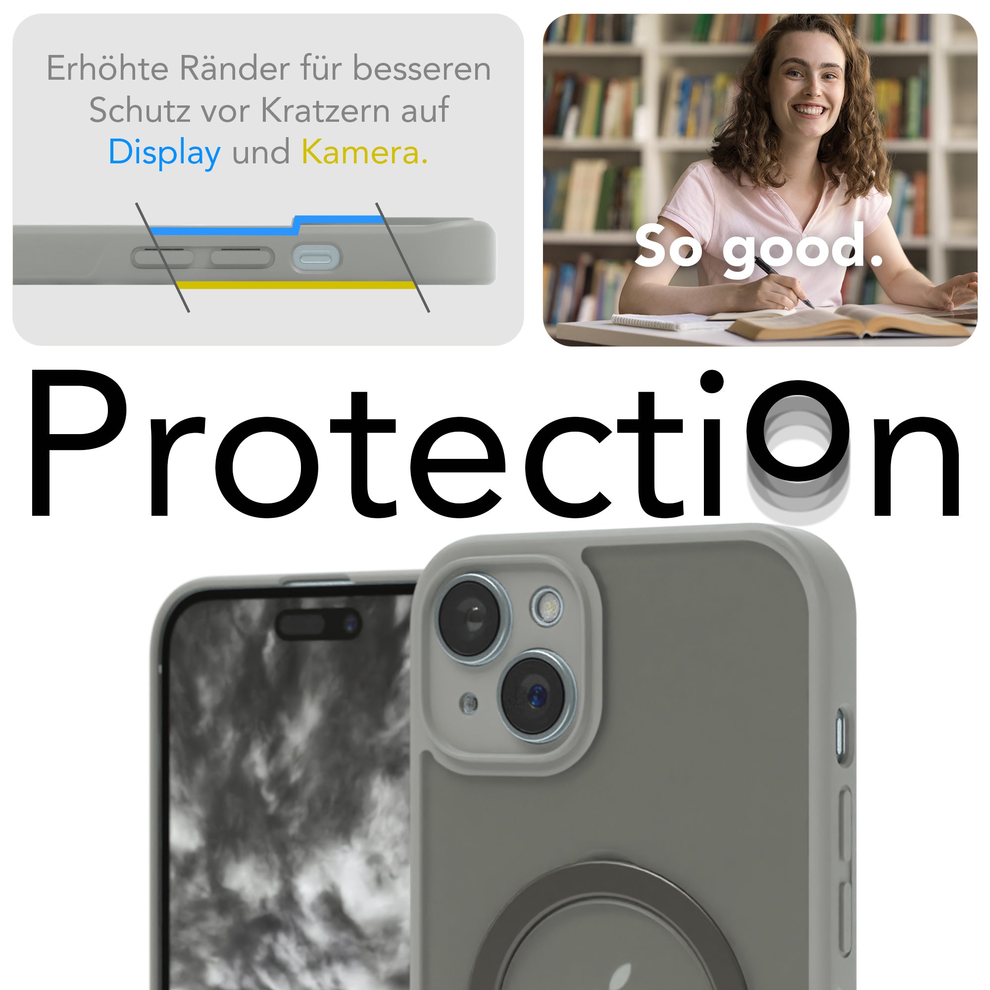 iPhone 15 Plus Outdoor Hülle + drehbarer Ring mit MagSafe