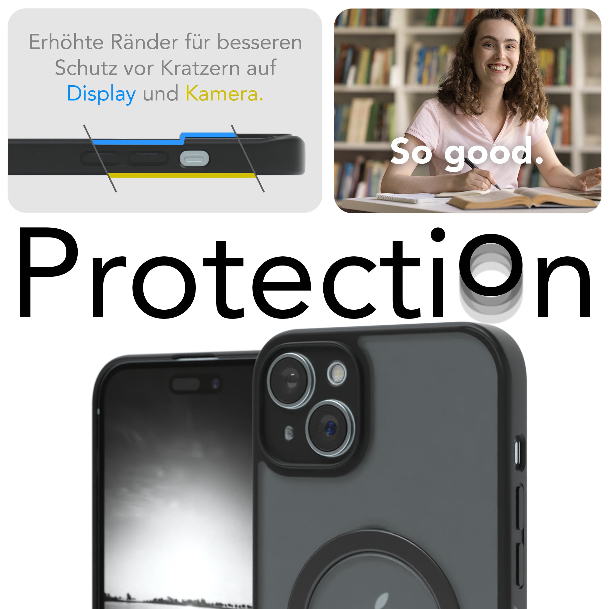 iPhone 15 Plus Outdoor Hülle + drehbarer Ring mit MagSafe