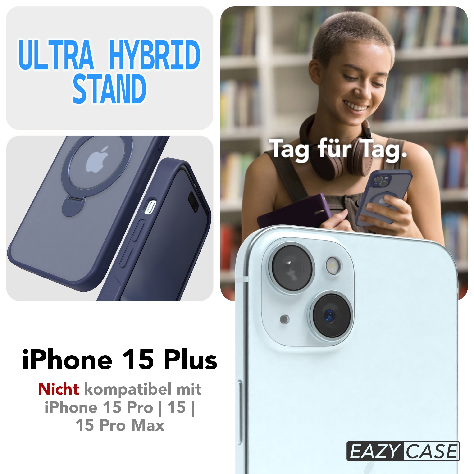 iPhone 15 Plus Outdoor Hülle + drehbarer Ring mit MagSafe