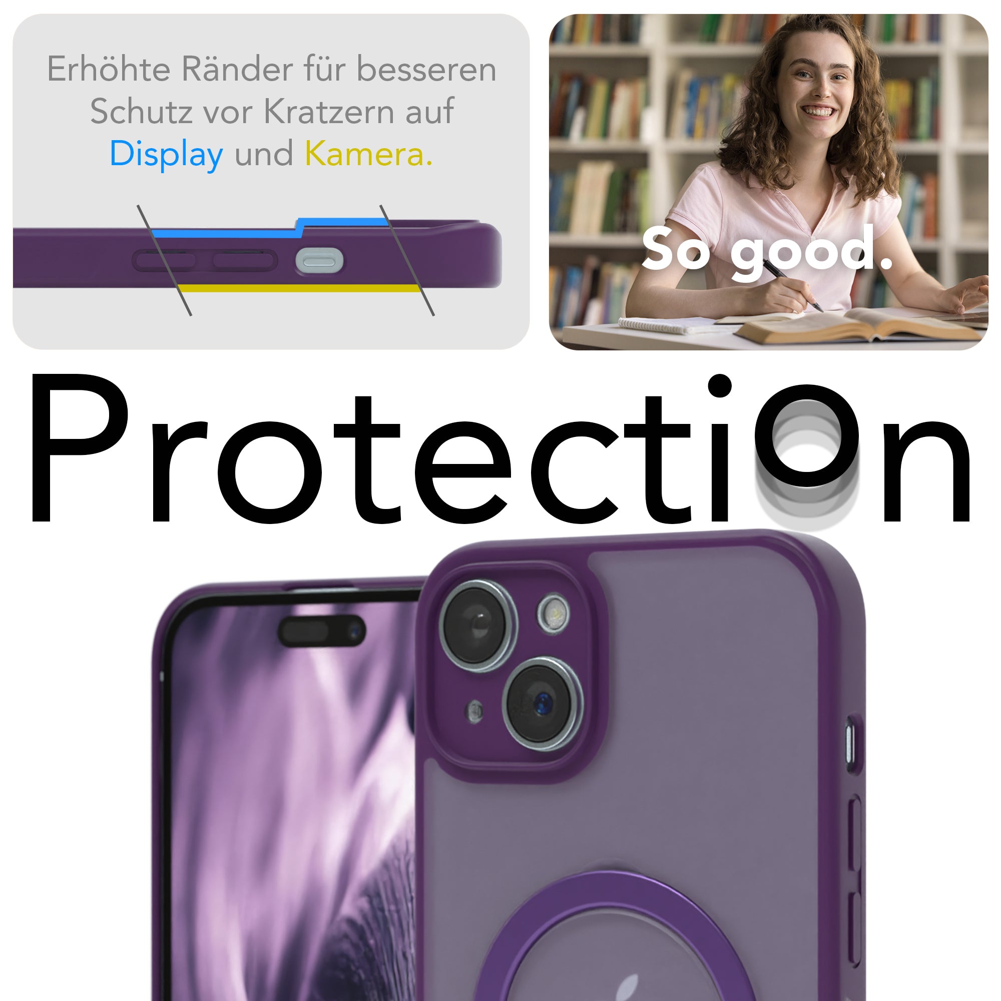 iPhone 15 Plus Outdoor Hülle + drehbarer Ring mit MagSafe