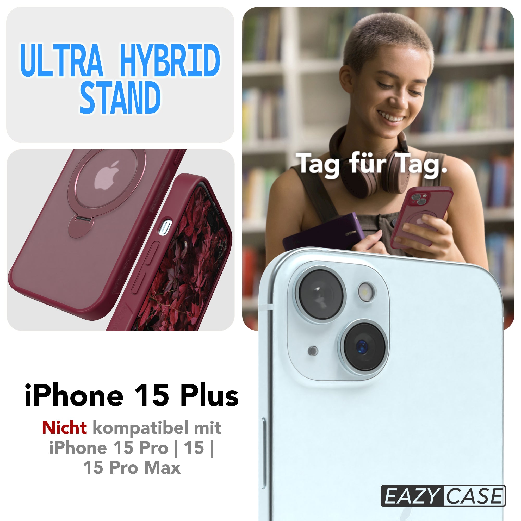 iPhone 15 Plus Outdoor Hülle + drehbarer Ring mit MagSafe