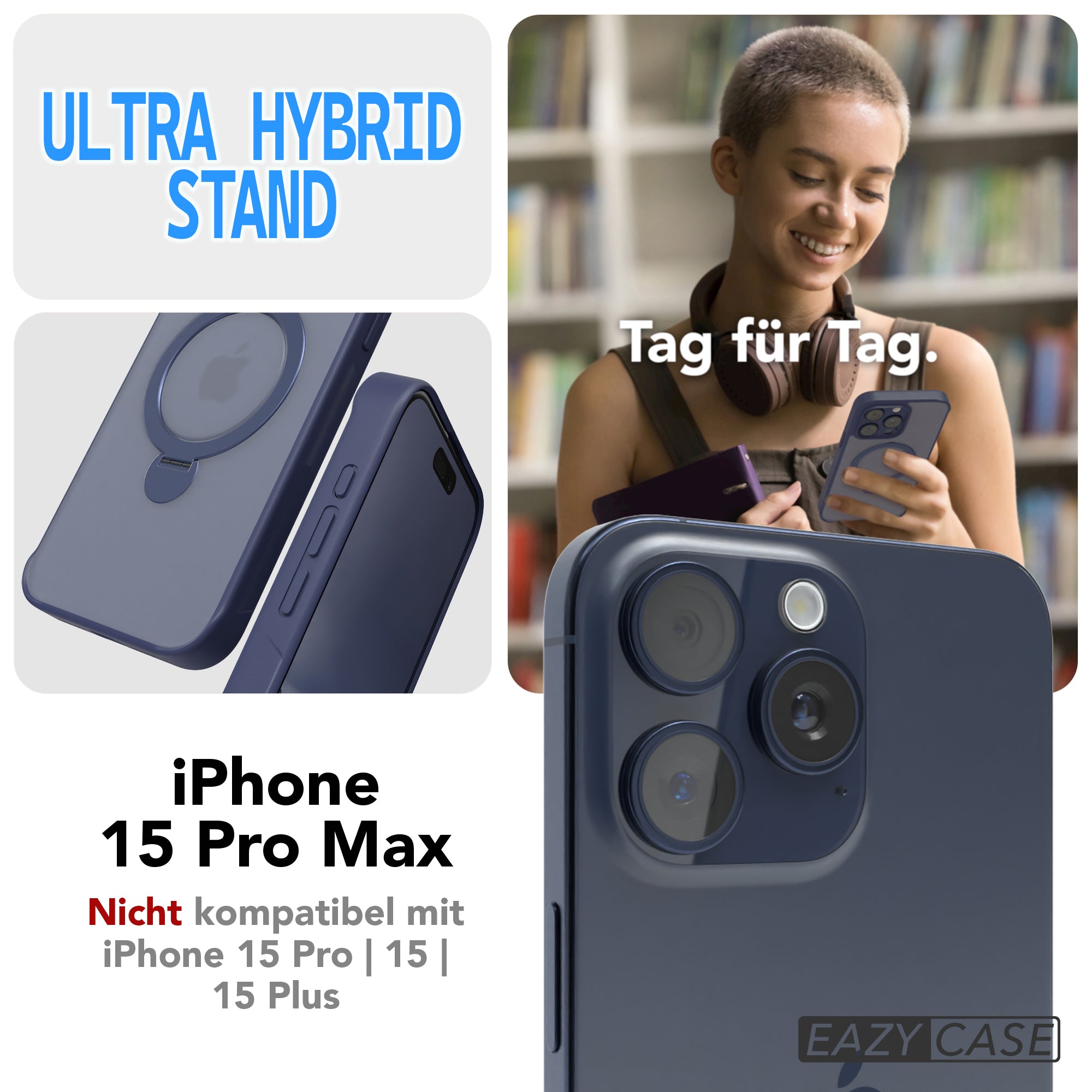 iPhone 15 Pro Max Outdoor Hülle + drehbarer Ring mit MagSafe