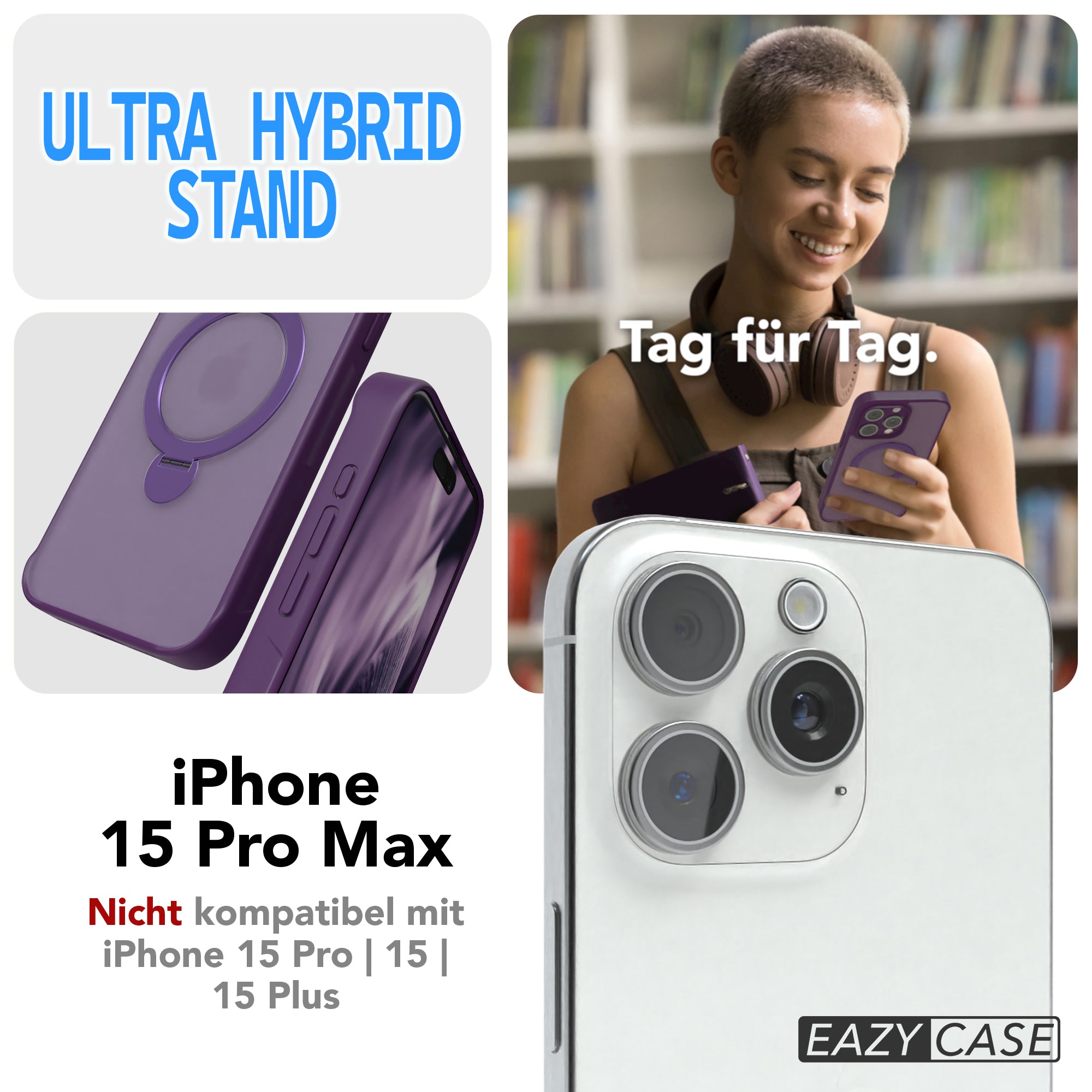 iPhone 15 Pro Max Outdoor Hülle + drehbarer Ring mit MagSafe