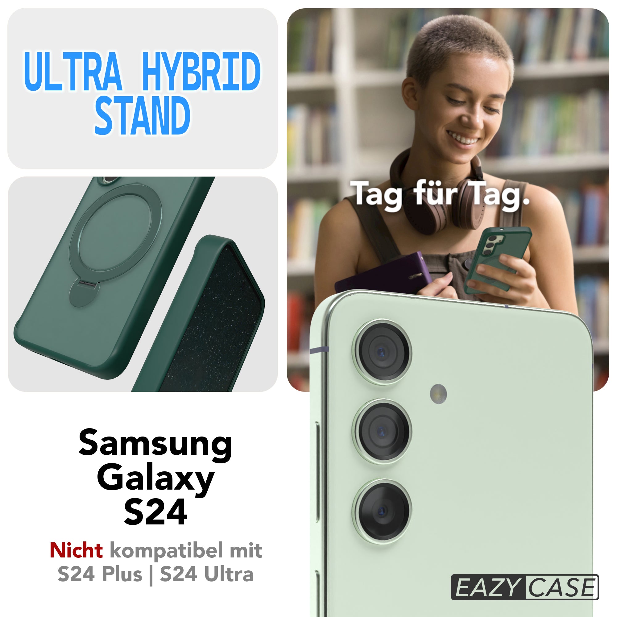 Galaxy S24 Outdoor Hülle + drehbarer Ring mit MagSafe