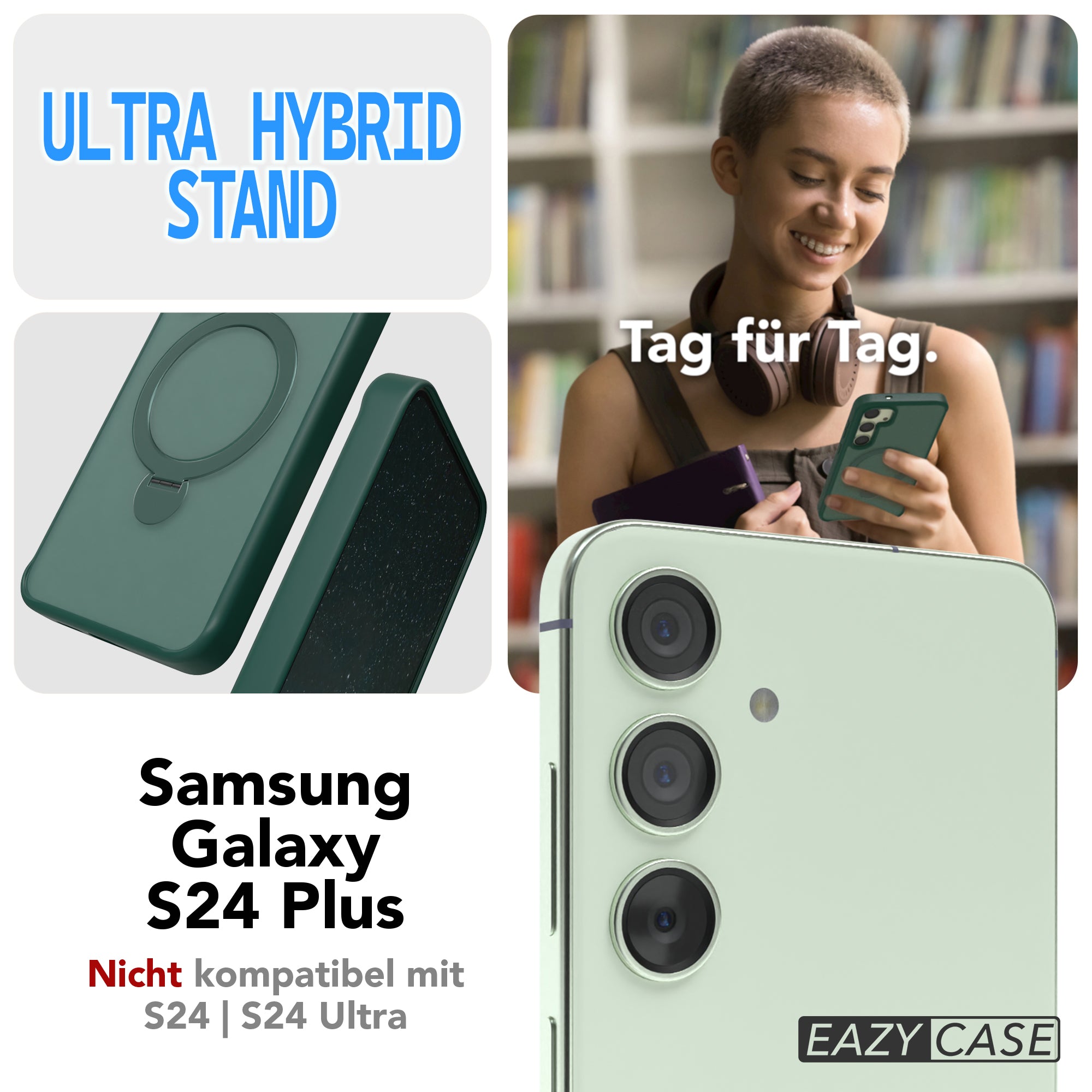 Galaxy S24 Plus Outdoor Hülle + drehbarer Ring mit MagSafe