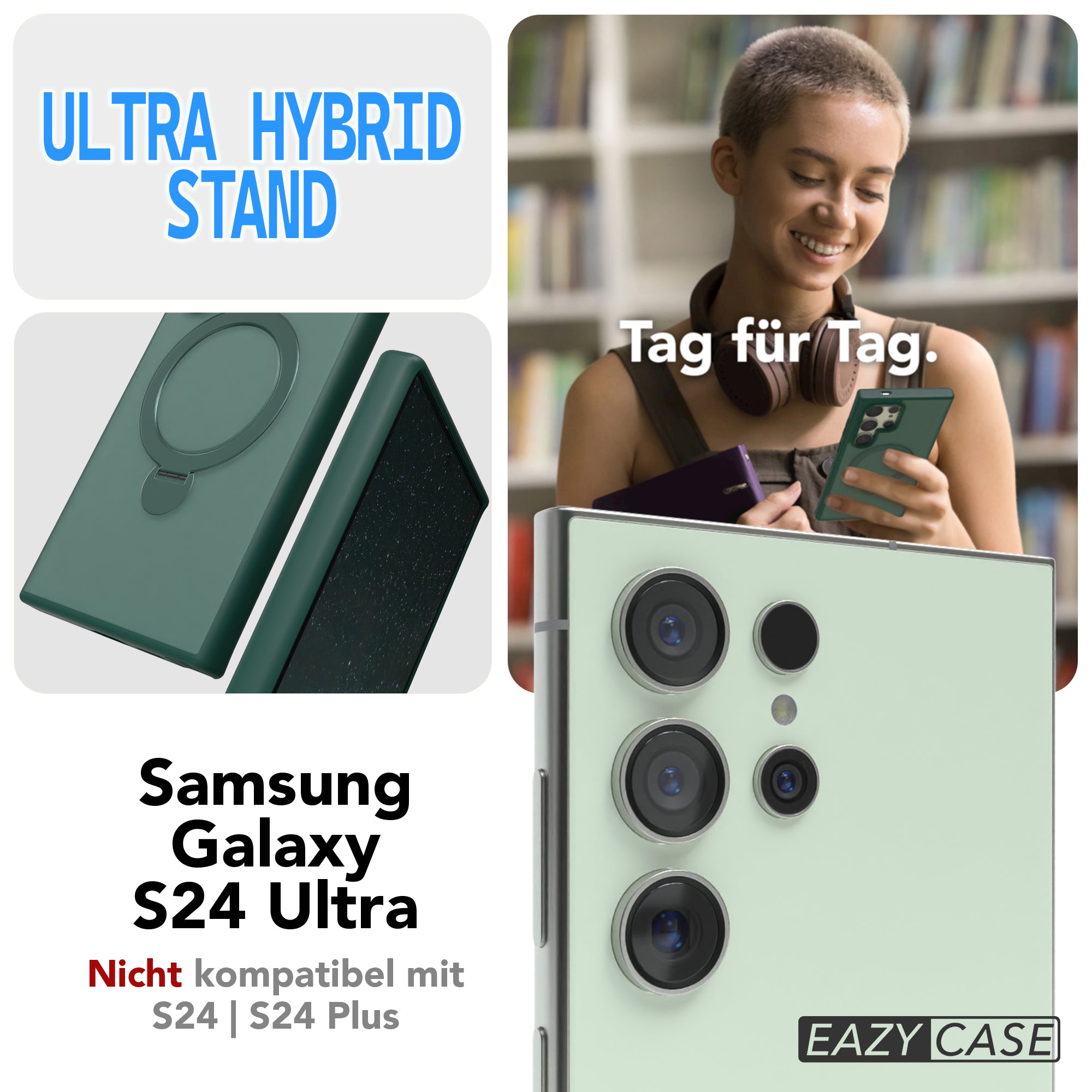 Galaxy S24 Ultra Outdoor Hülle + drehbarer Ring mit MagSafe