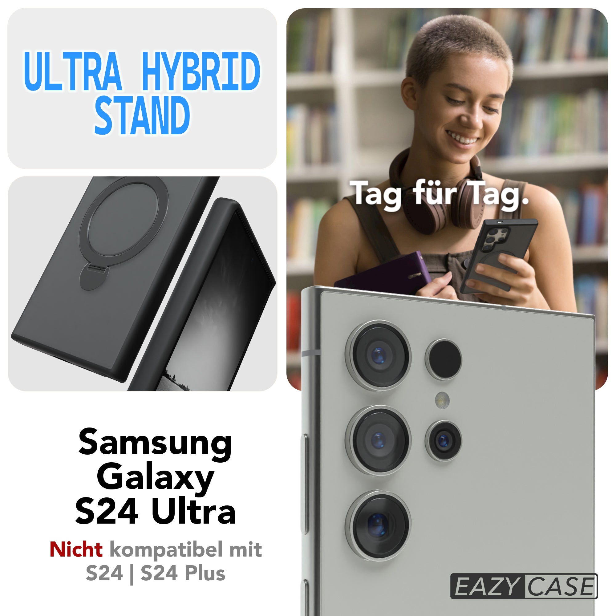 Galaxy S24 Ultra Outdoor Hülle + drehbarer Ring mit MagSafe