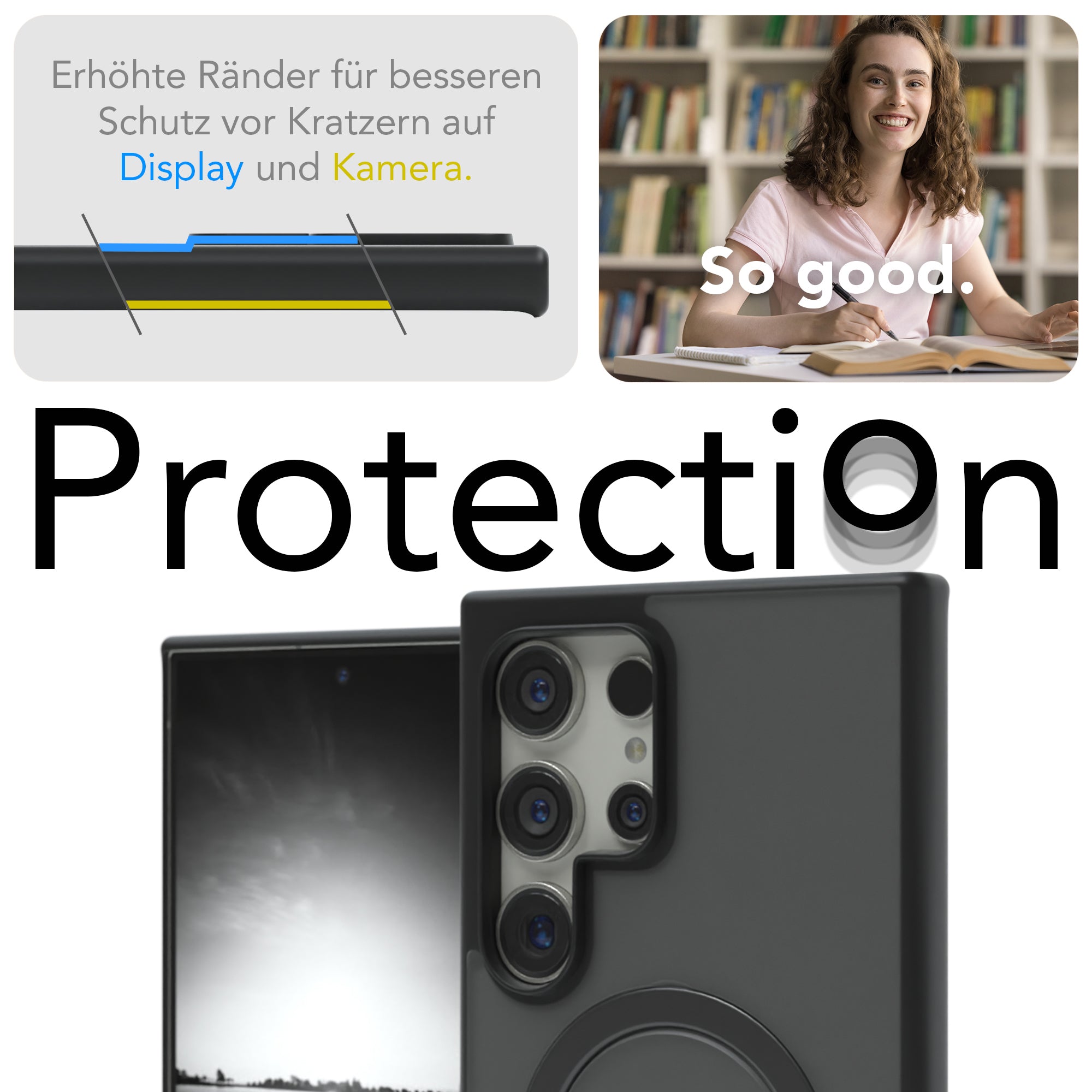 Galaxy S24 Ultra Outdoor Hülle + drehbarer Ring mit MagSafe