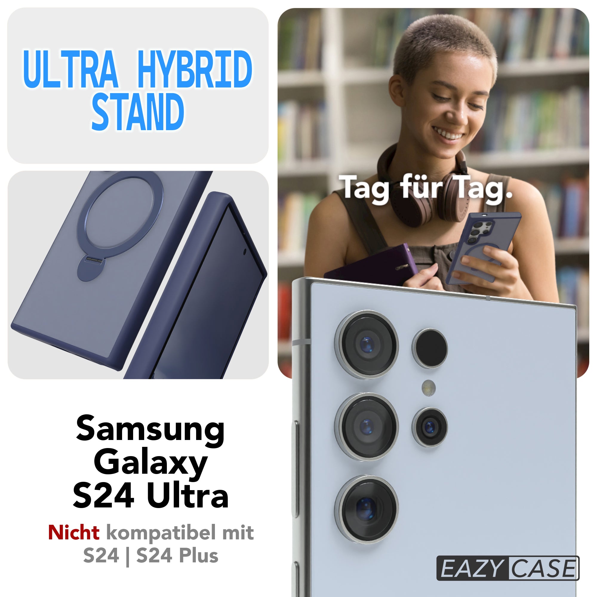 Galaxy S24 Ultra Outdoor Hülle + drehbarer Ring mit MagSafe