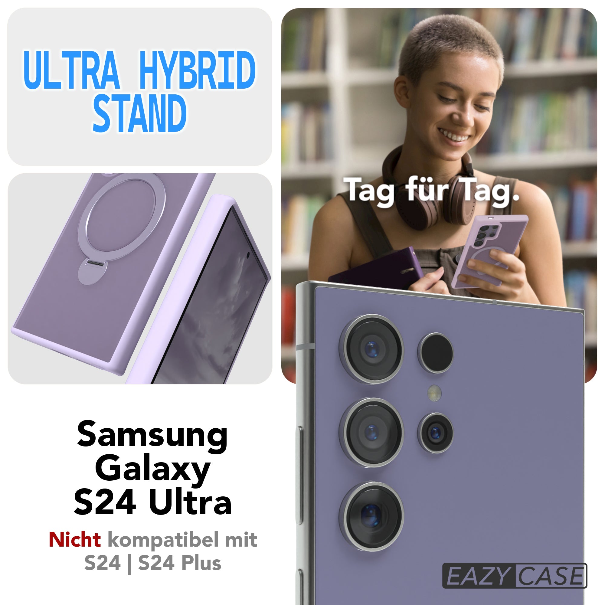 Galaxy S24 Ultra Outdoor Hülle + drehbarer Ring mit MagSafe