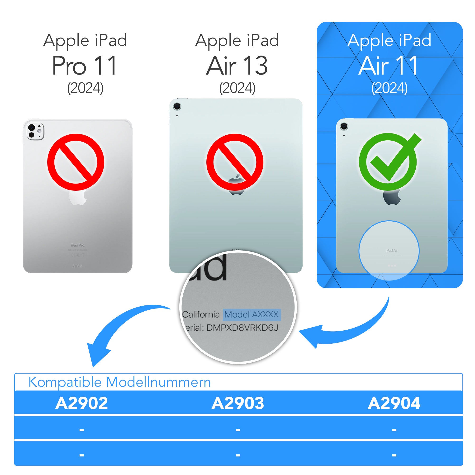 iPad Air 11" (2024) drehbare Hülle