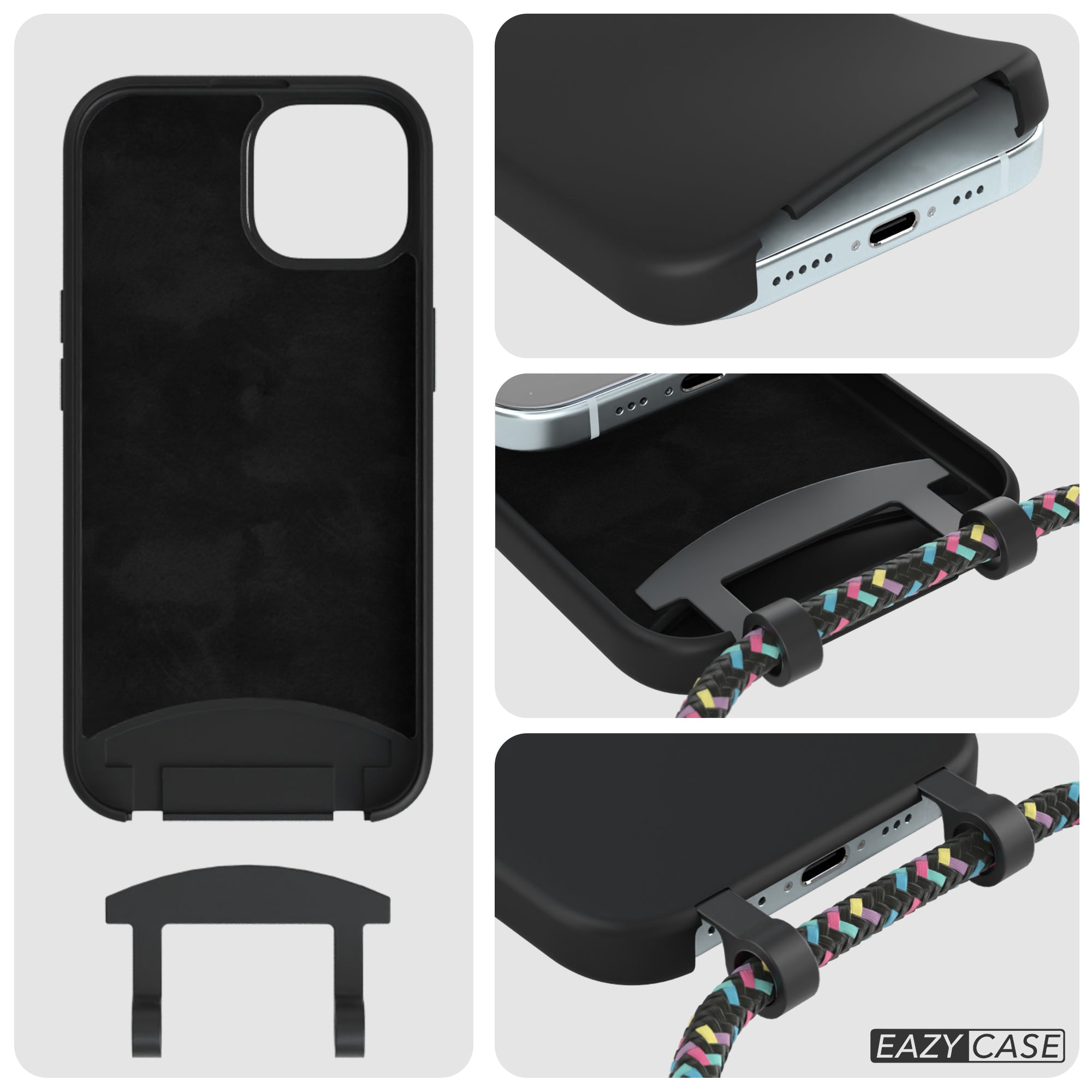 iPhone 15 2in1 Hülle mit Kordel