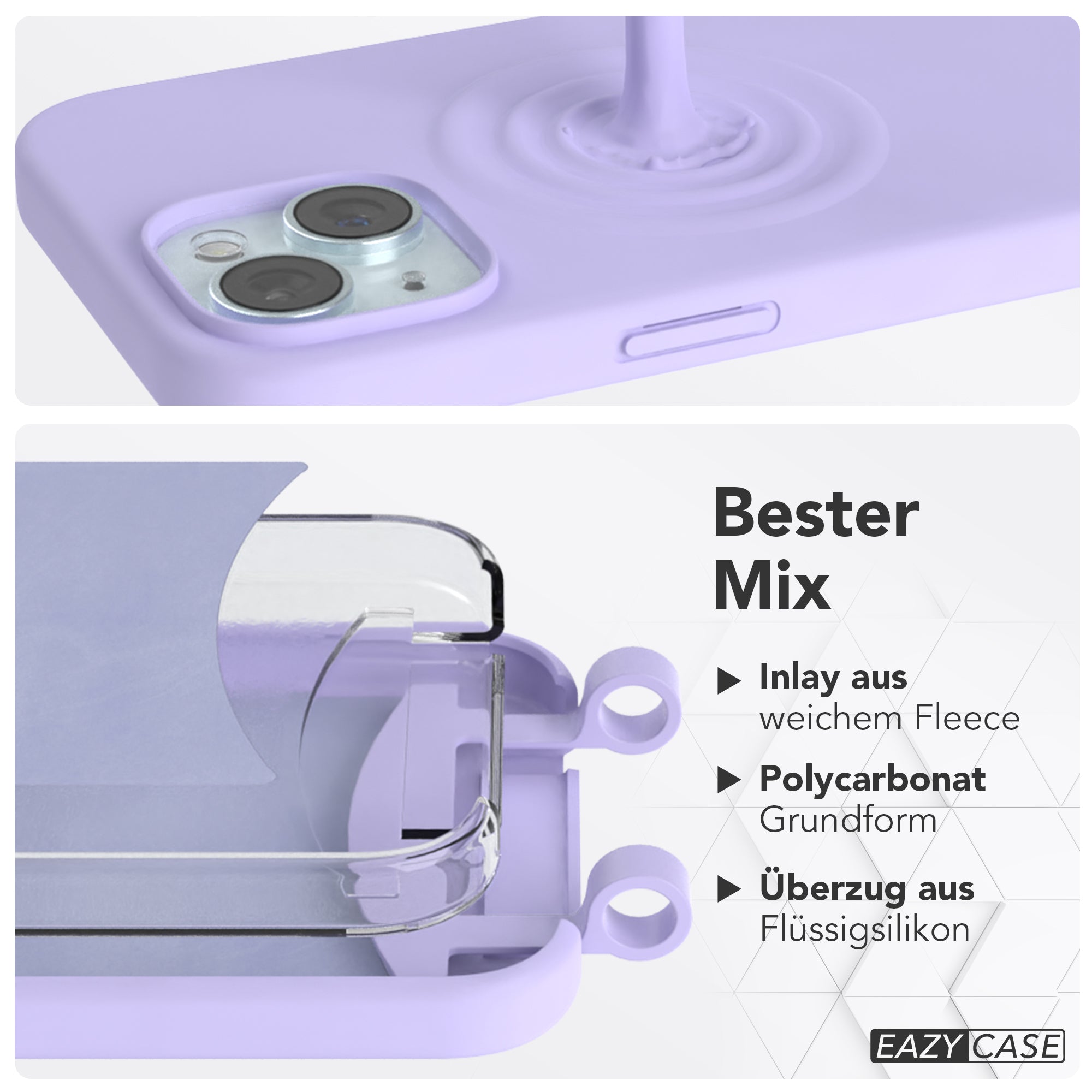 iPhone 15 2in1 Hülle mit Kordel