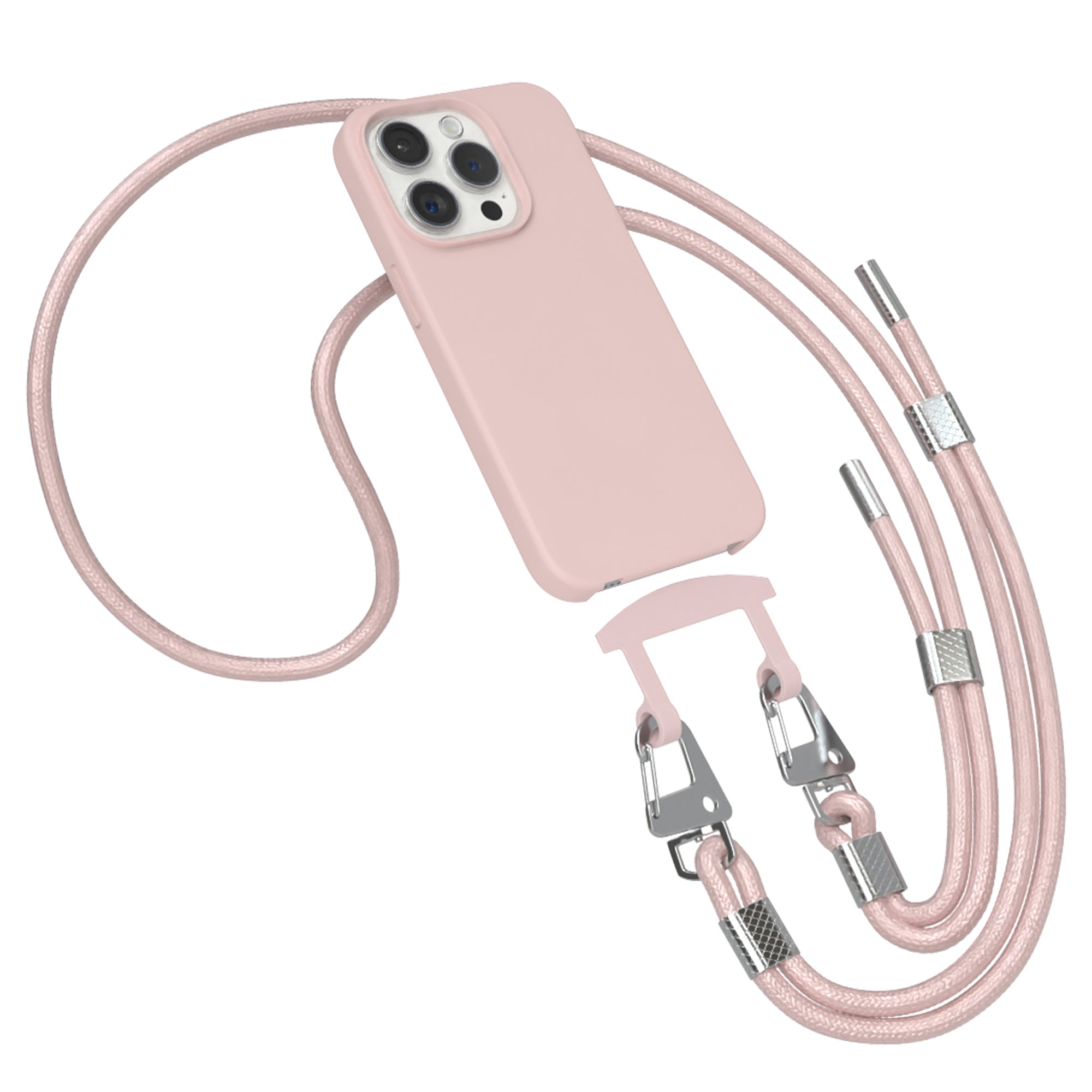 iPhone 15 Pro 2in1 Hülle + Kordel mit Karabinern
