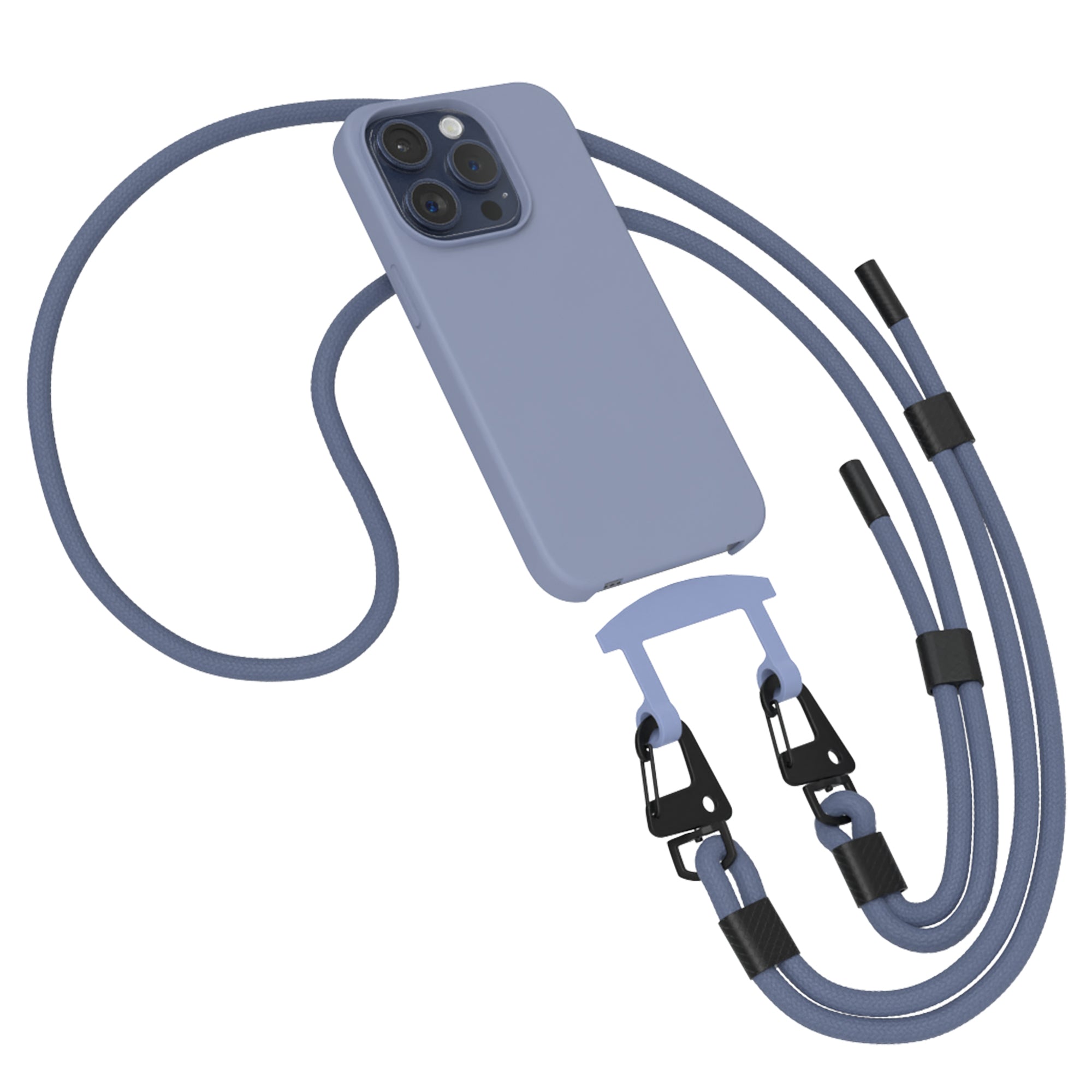 iPhone 15 Pro 2in1 Hülle + Kordel mit Karabinern