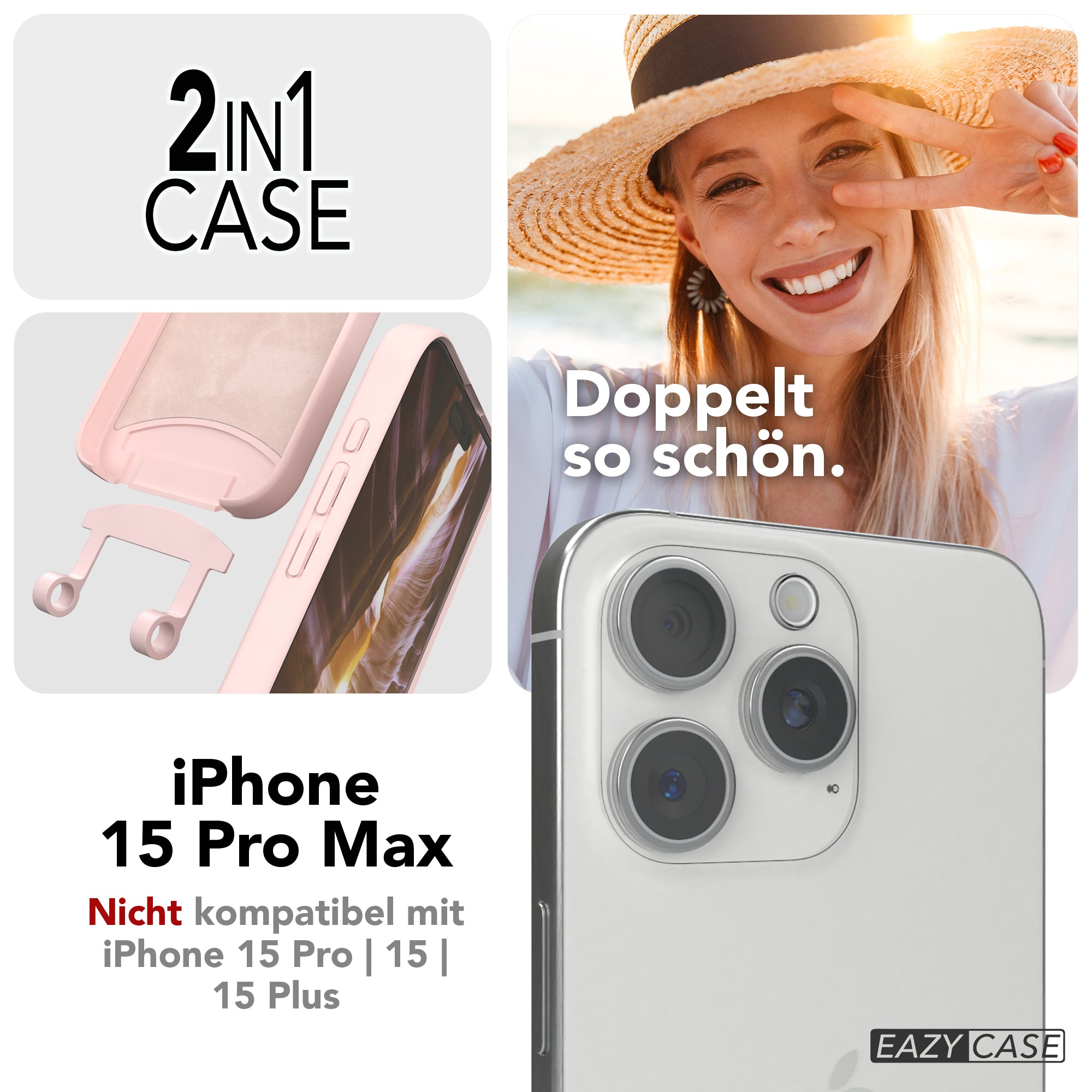 iPhone 15 Pro Max 2in1 Hülle mit Kordel