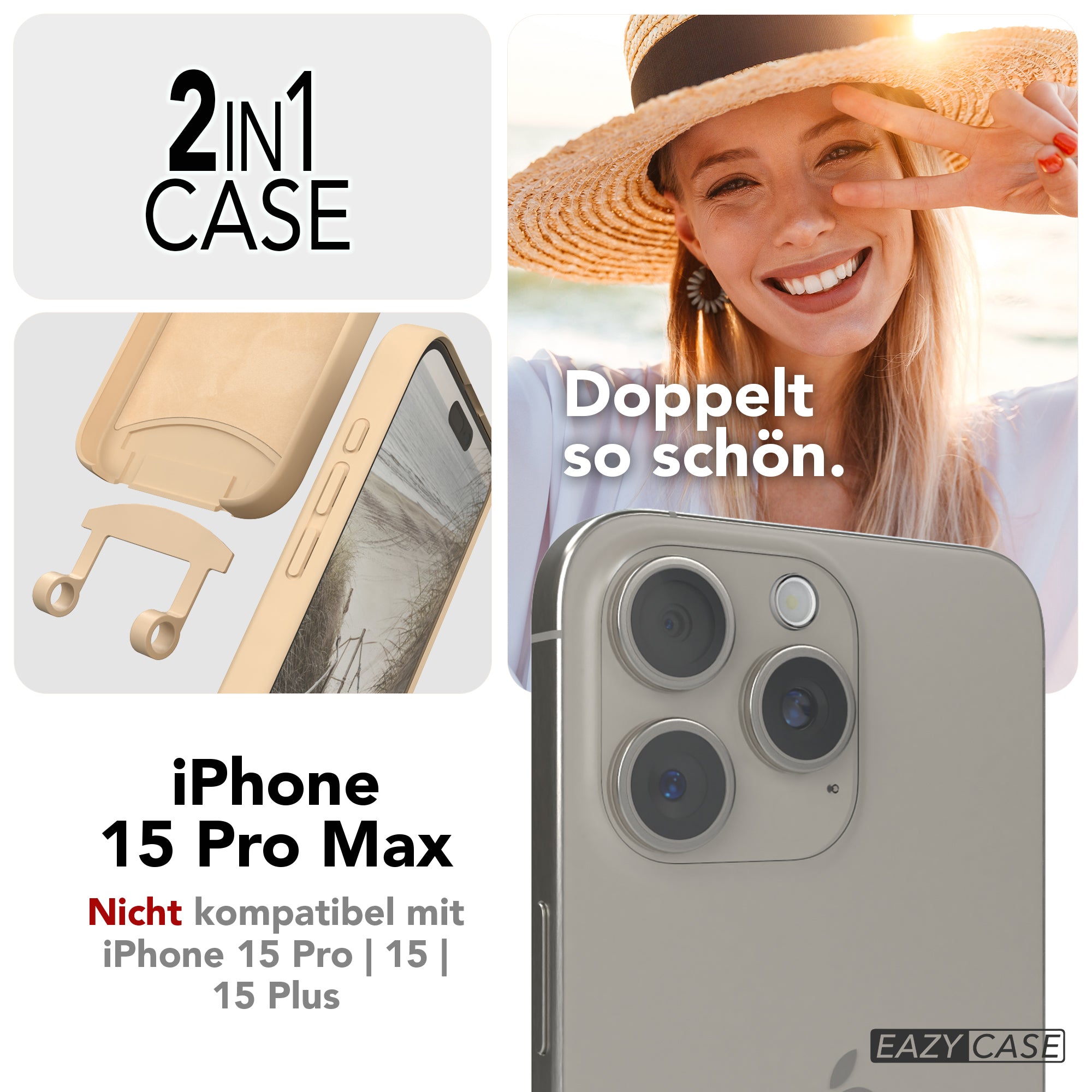 iPhone 15 Pro Max 2in1 Hülle mit Kordel