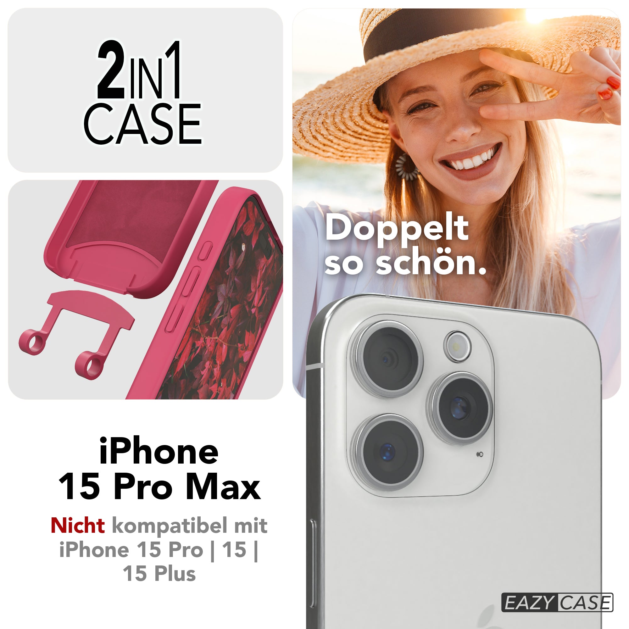 iPhone 15 Pro Max 2in1 Hülle mit Kordel