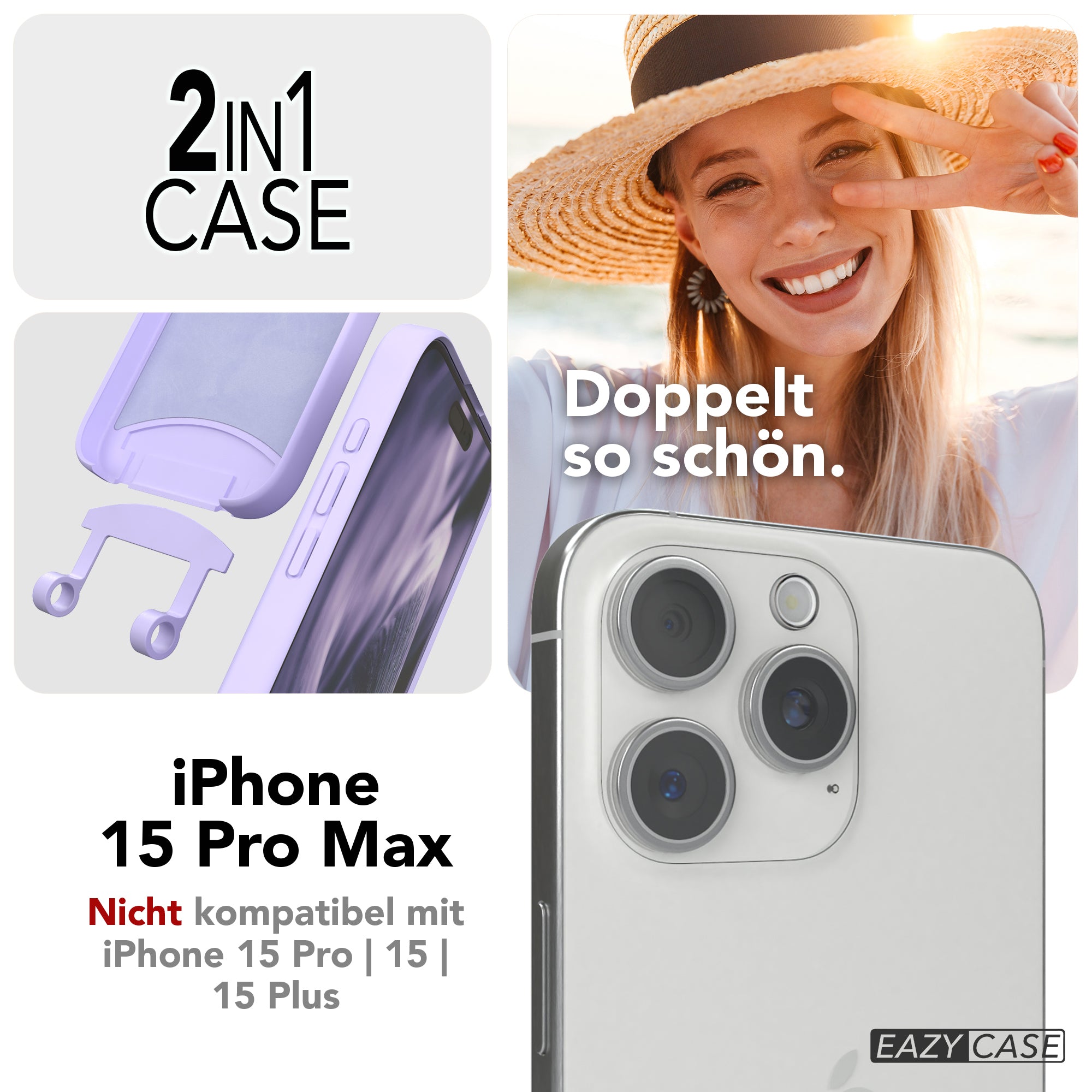 iPhone 15 Pro Max 2in1 Hülle mit Kordel