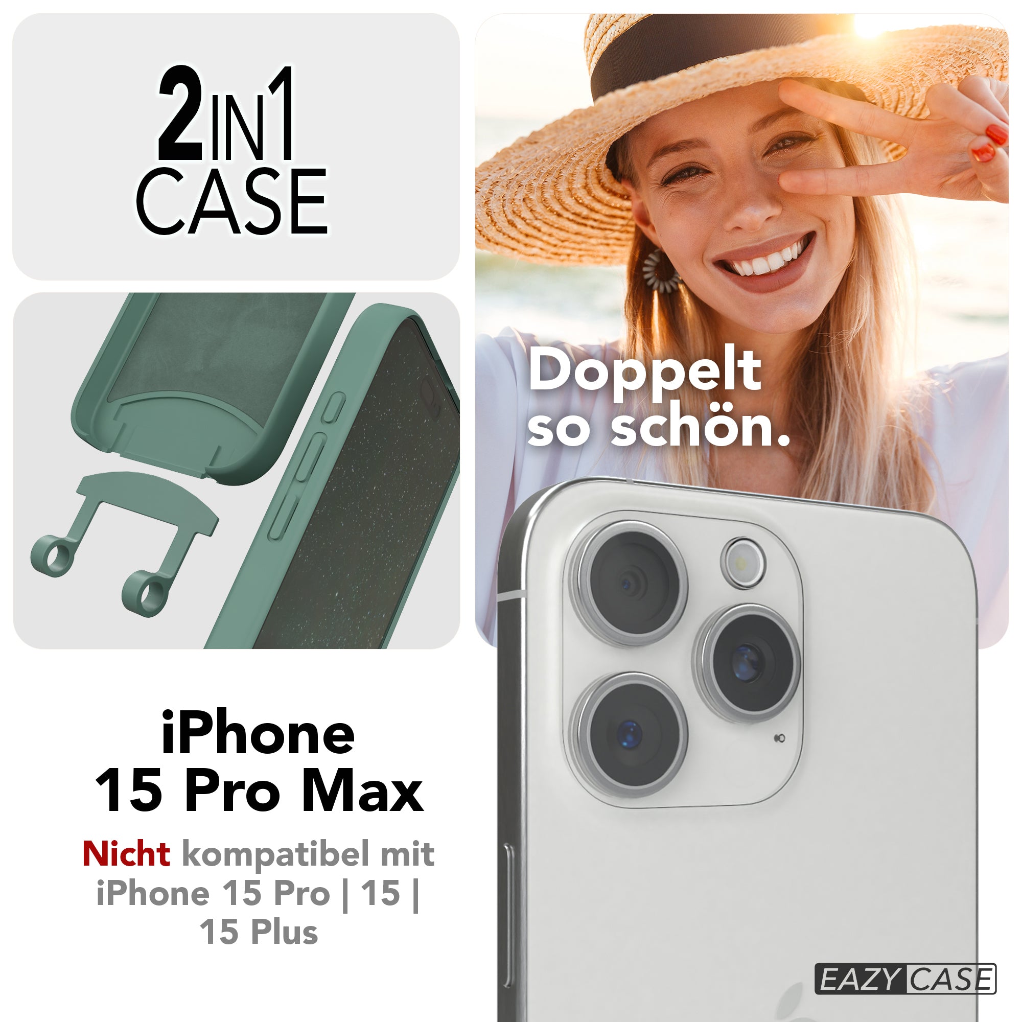 iPhone 15 Pro Max 2in1 Hülle mit Kordel