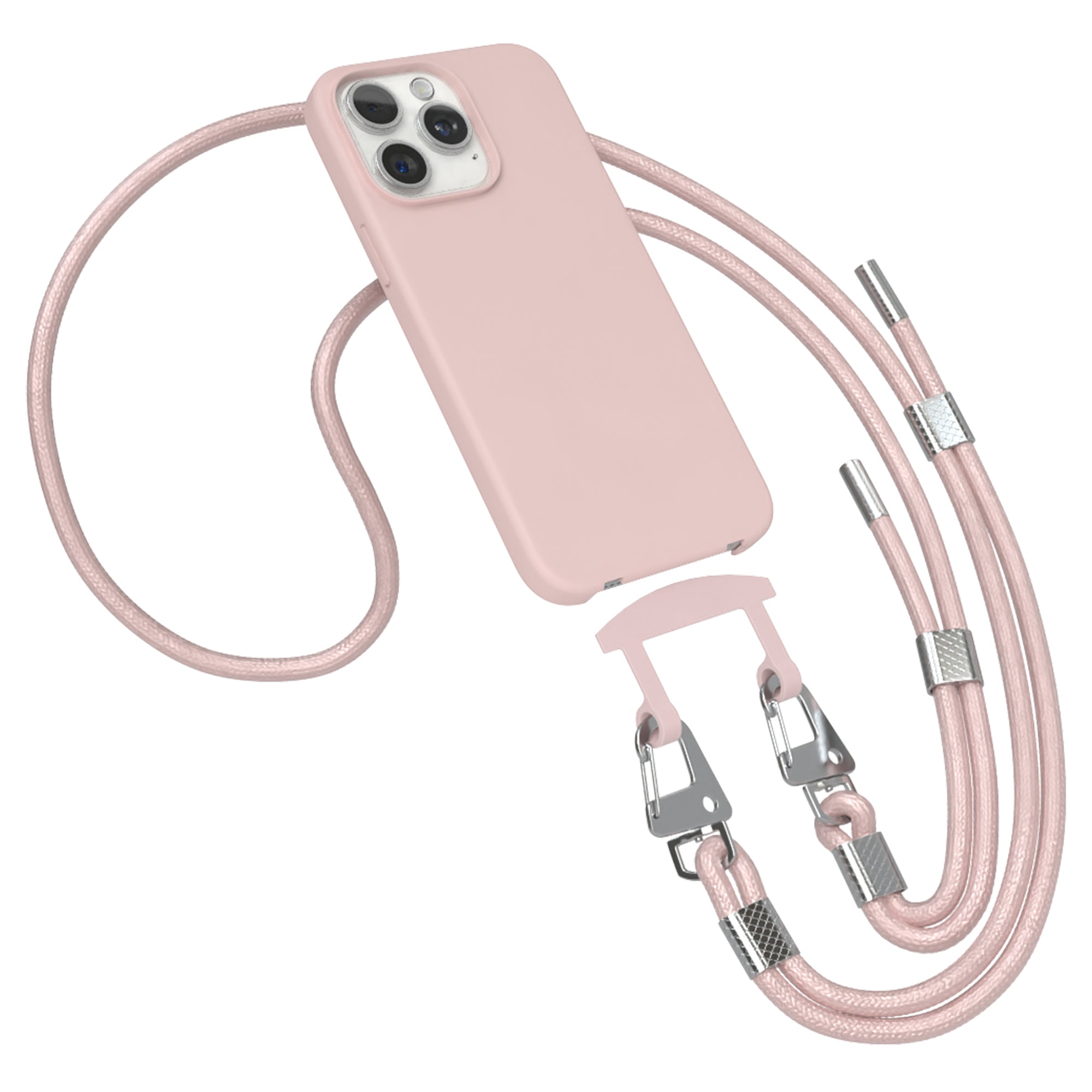 iPhone 15 Pro Max 2in1 Hülle + Kordel mit Karabinern