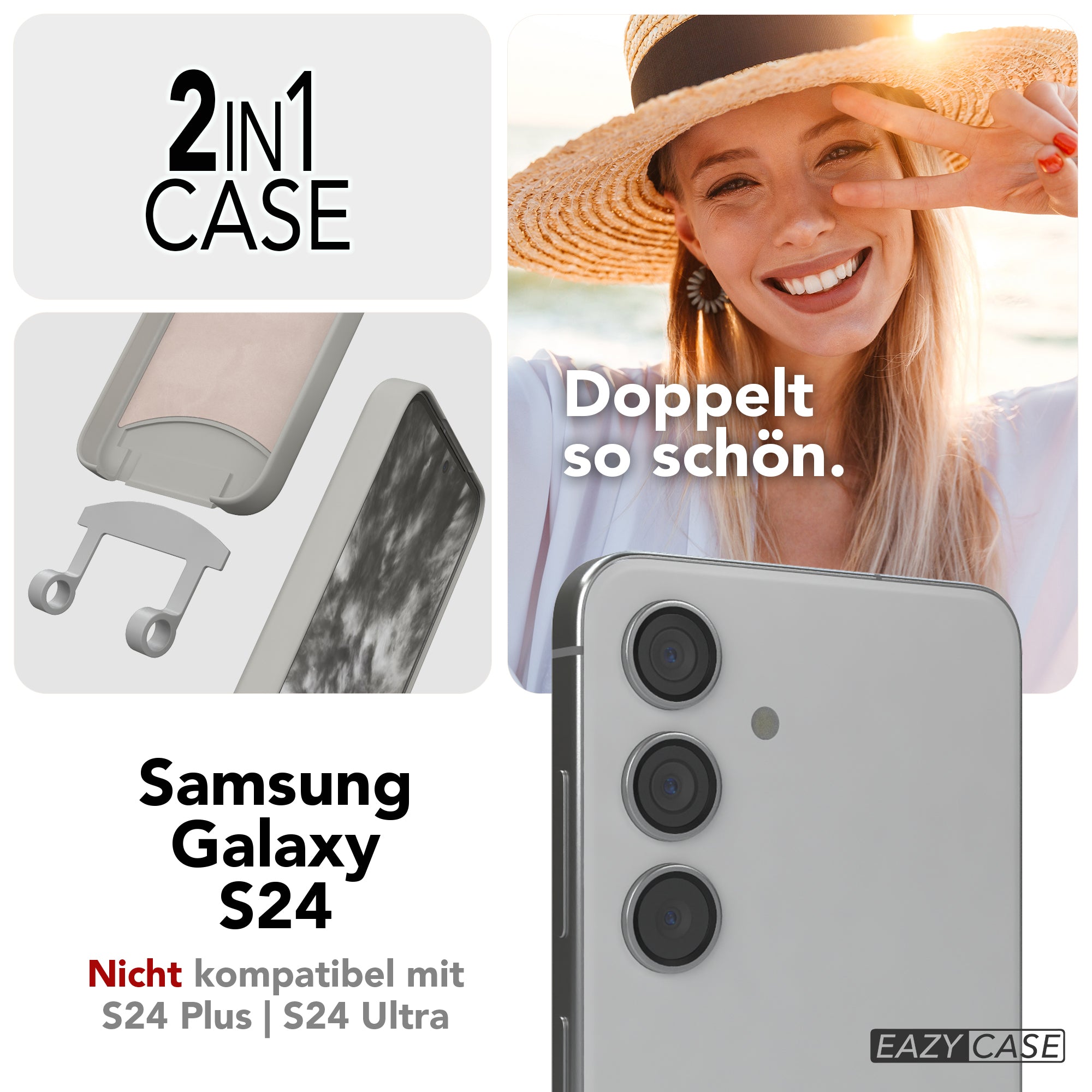 Galaxy S24 2in1 Hülle mit Kordel