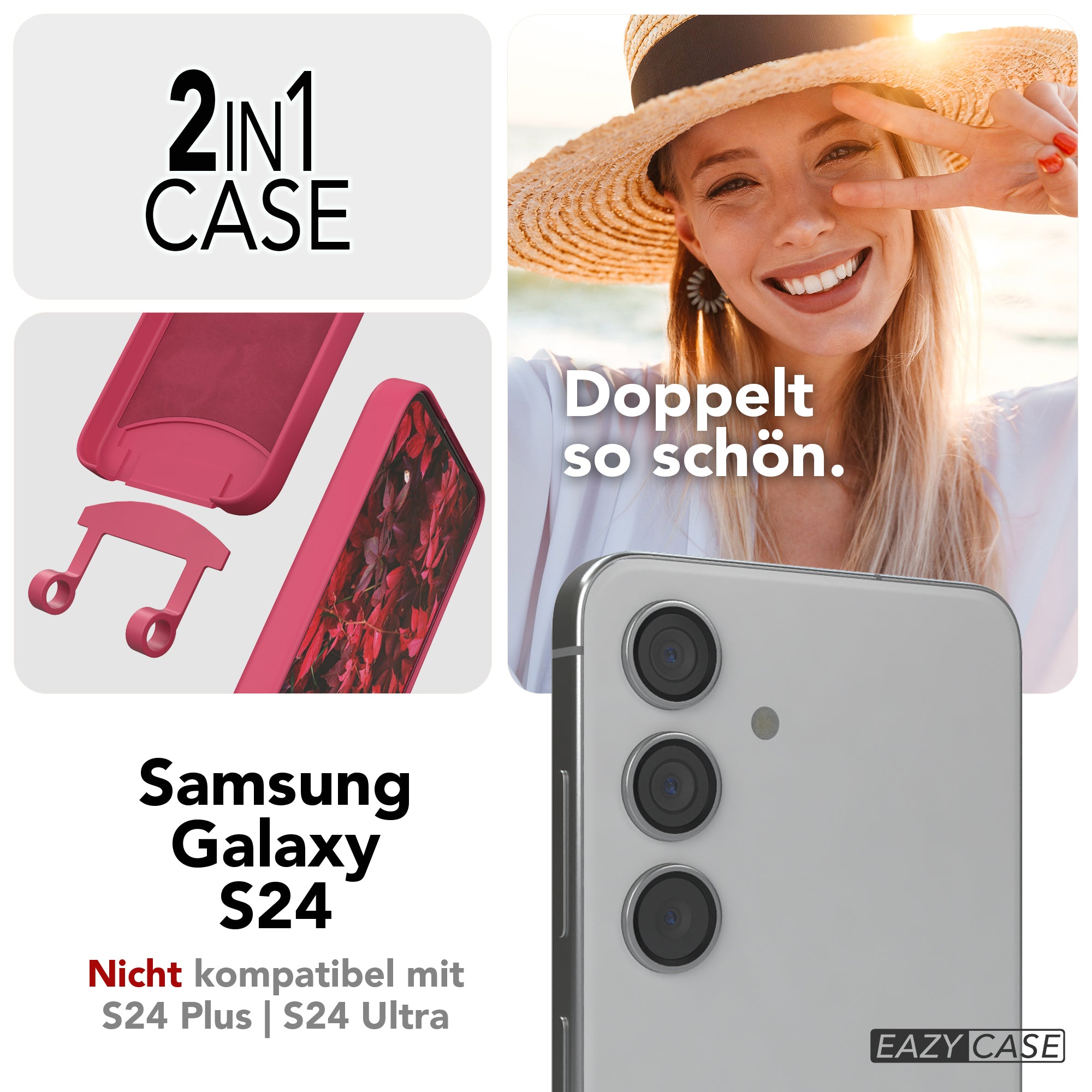 Galaxy S24 2in1 Hülle mit Kordel