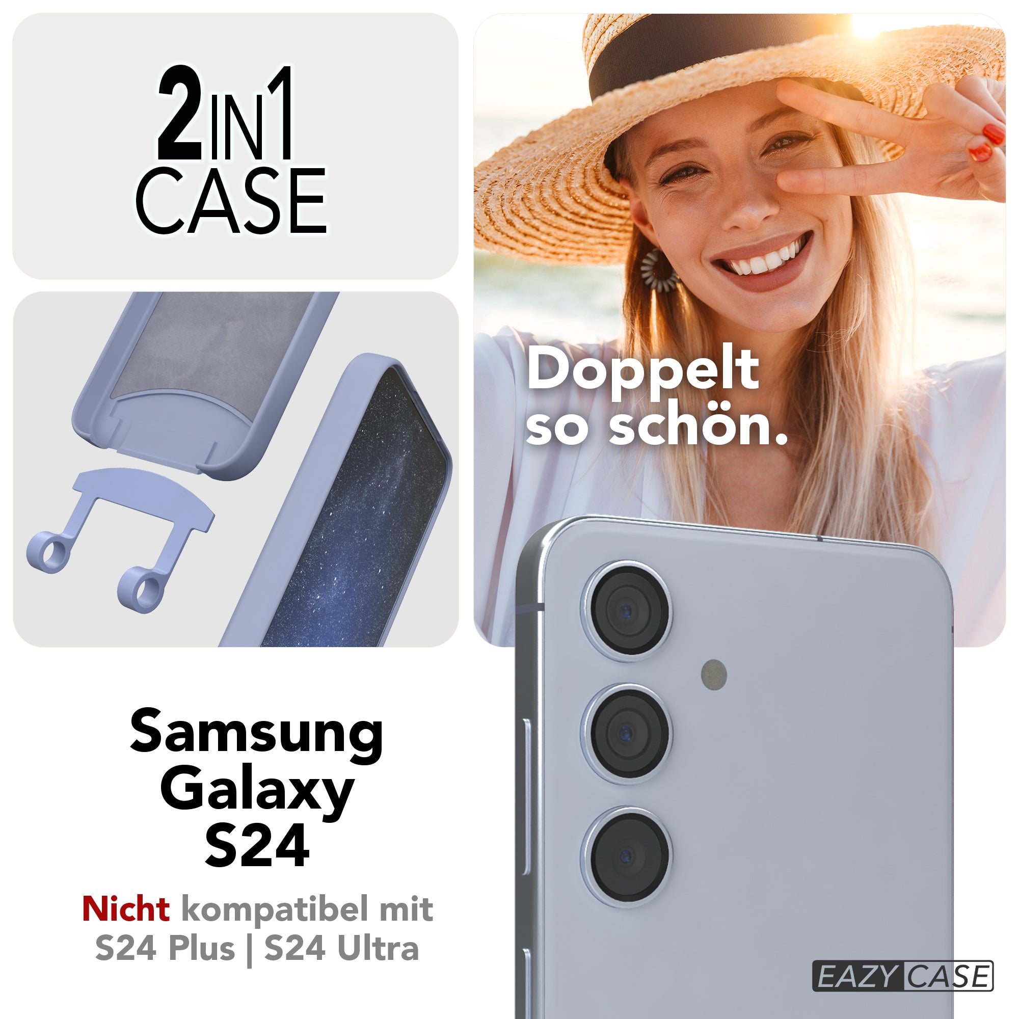 Galaxy S24 2in1 Hülle mit Kordel